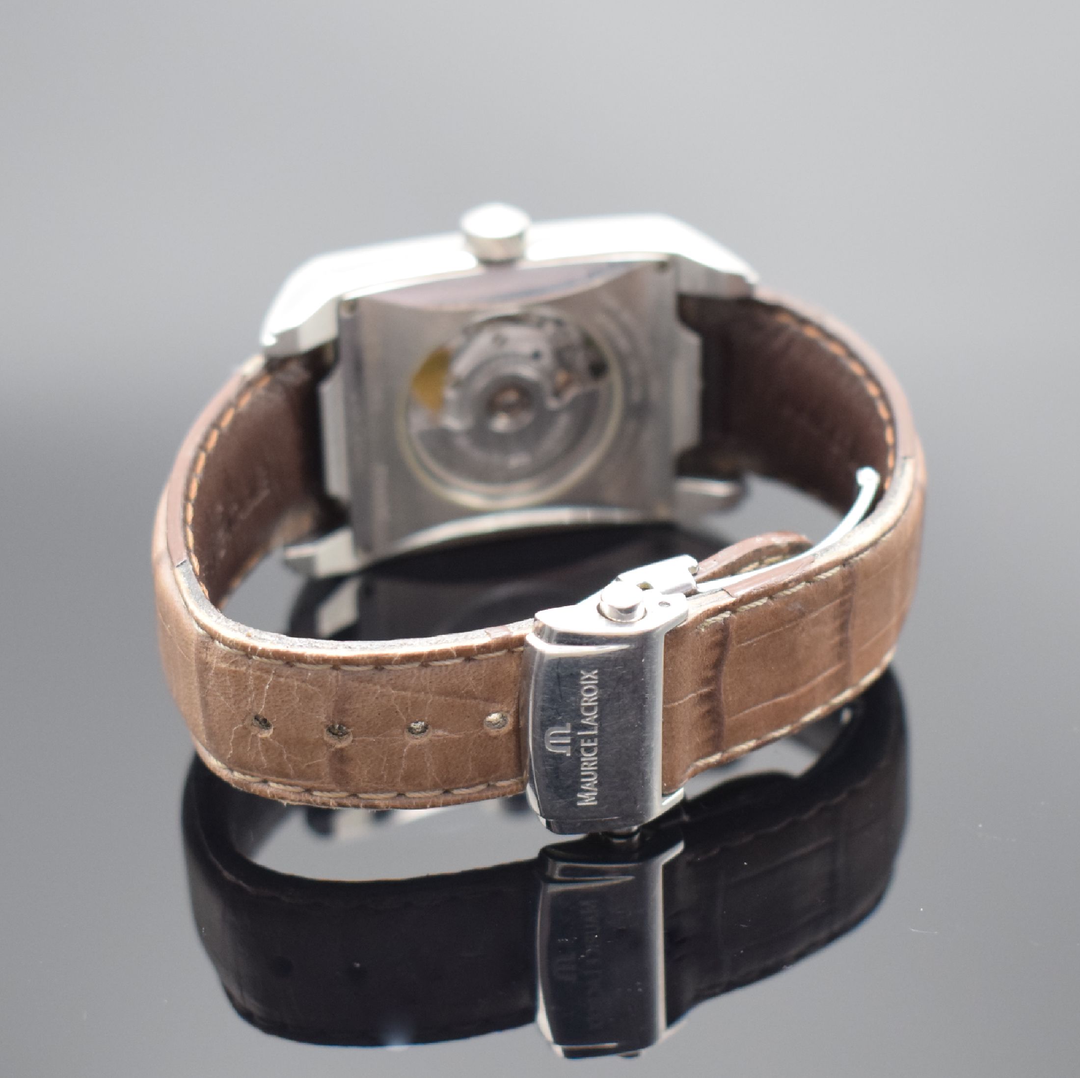 Detail b: MAURICE LACROIX Pontos limitierte Herrenarmbanduhr Referenz PT6177, Schweiz um 2010, Automatik, 2-teil. Gehäuse in Edelstahl, Boden 4-fach verschr., ...