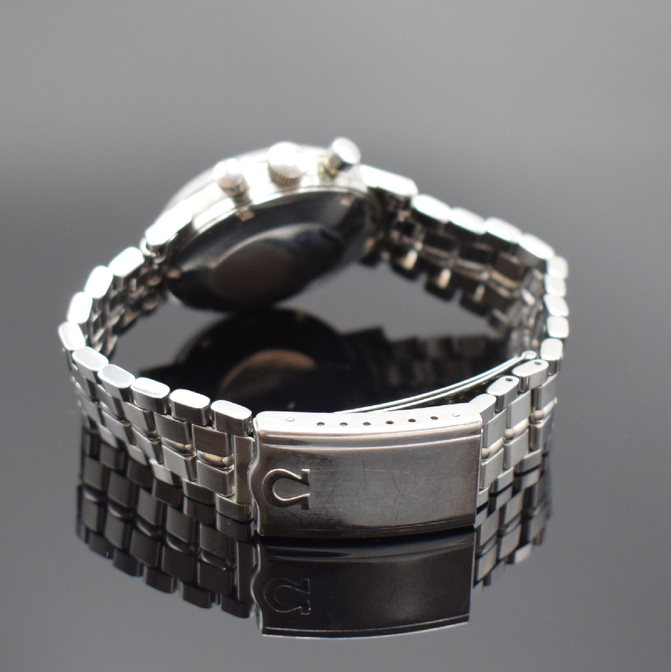 Detail b: OMEGA Seamaster De Ville Kaliber 321 Armbandchronograph in Stahl/Stahlband Referenz 145.005-67, Schweiz um 1967, Handaufzug, verschr. Geh. Stahlband ...