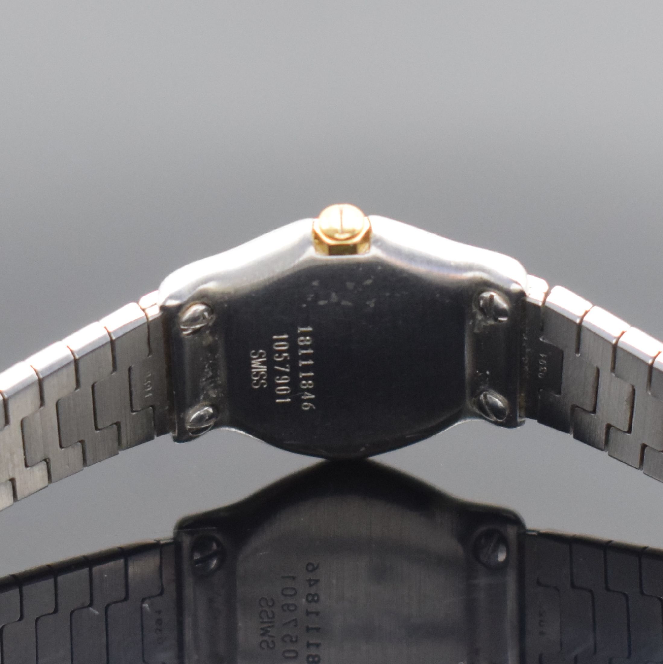 Detail c: EBEL Damenarmbanduhr Classic Wave Referenz 1057901, Schweiz um 1995, Edelstahl/Gold kombiniert inkl. Wellengliederband m. Faltschl., Lün. gegen Geh. ...