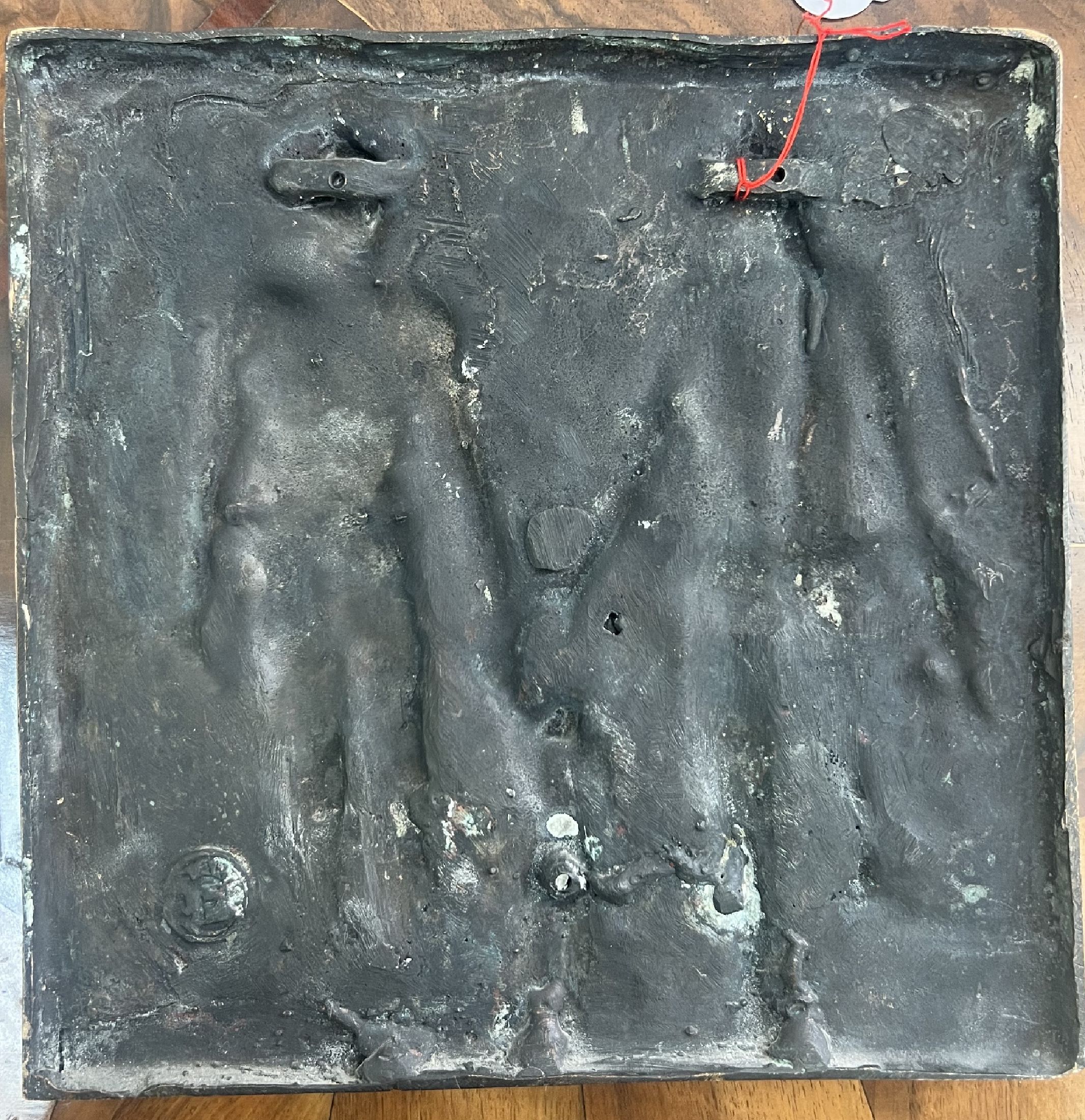 Detail a: Franz Werner Müller-Steinfurth, 1952 Speyer -2017, Lehre zum Steinbildhauer, Studium derBildhauerei an der Akademie München, Bronzerelief, intime ...