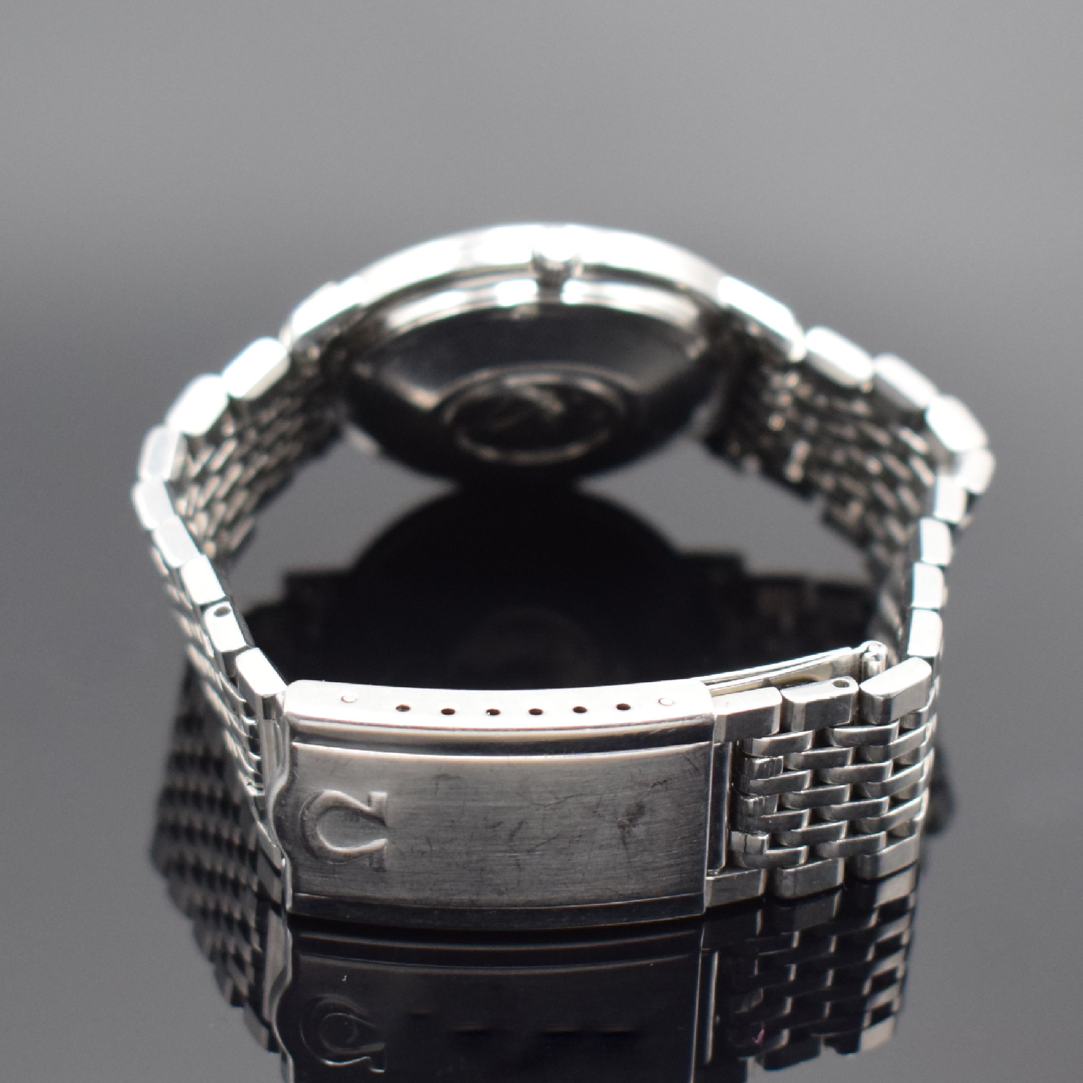Detail b: OMEGA Constellation Chronometer Herrenarmbanduhr in Stahl Referenz 168.004, Schweiz um 1968, Automatik, Boden m. Darst. Sternwarte verschr., orig. ...