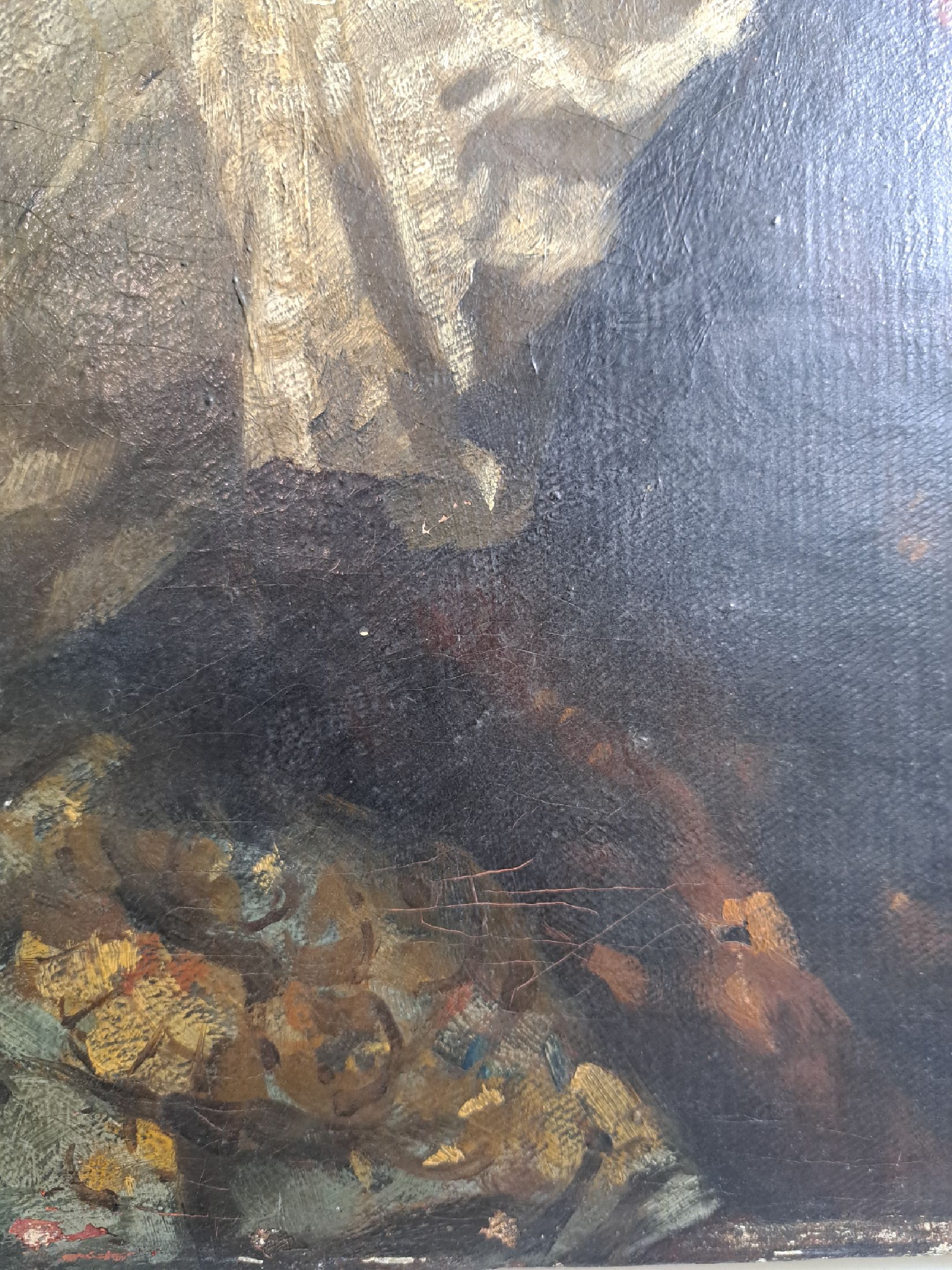 Detail c: Nathanael Sichel, 1844 Mainz-1907 Berlin, Studium an der Akademie Berlin, Porträt- und Historienmaler, hier: Bildnis einer Odaliske bzw. Orientalin ...