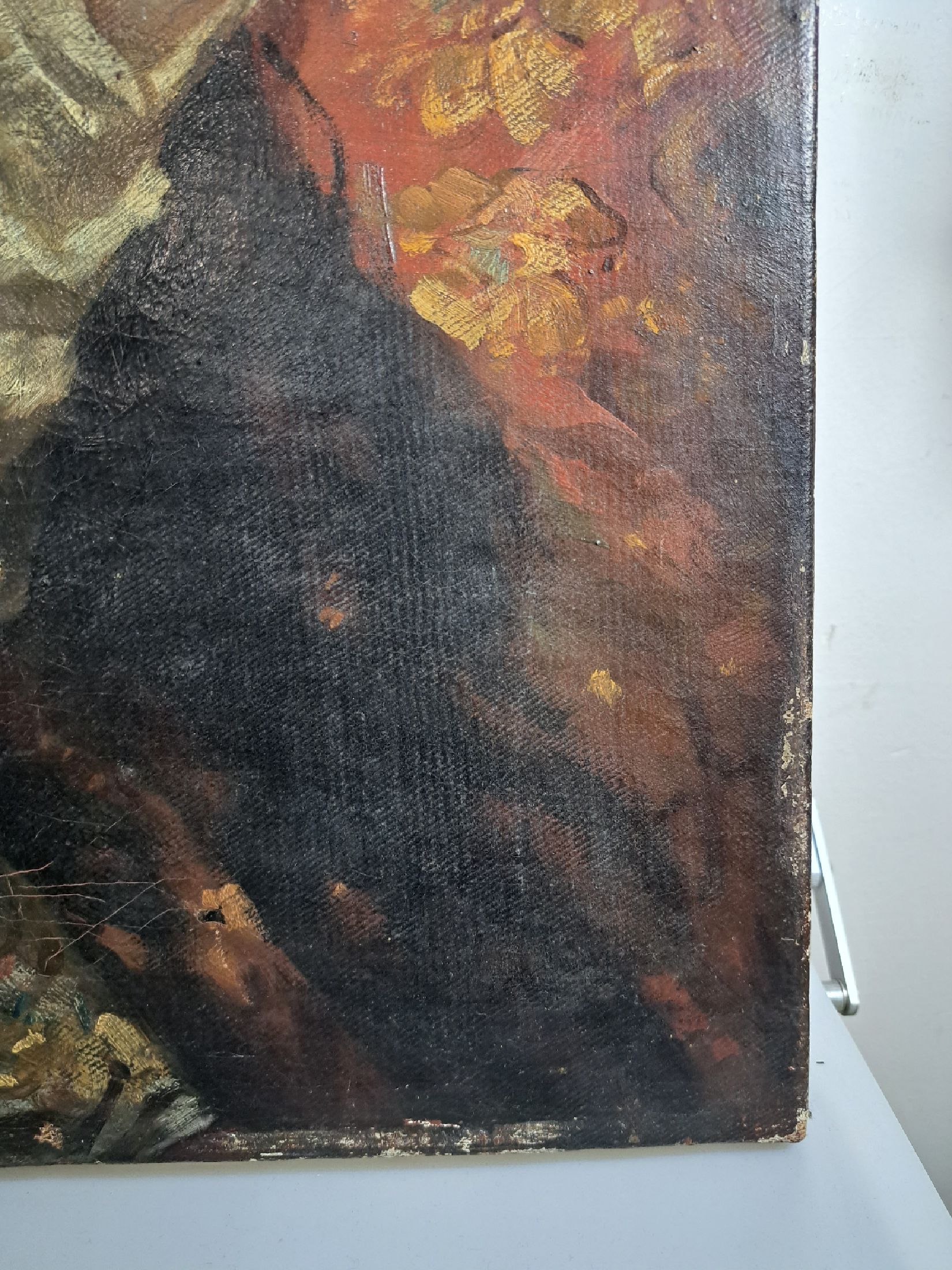 Detail d: Nathanael Sichel, 1844 Mainz-1907 Berlin, Studium an der Akademie Berlin, Porträt- und Historienmaler, hier: Bildnis einer Odaliske bzw. Orientalin ...