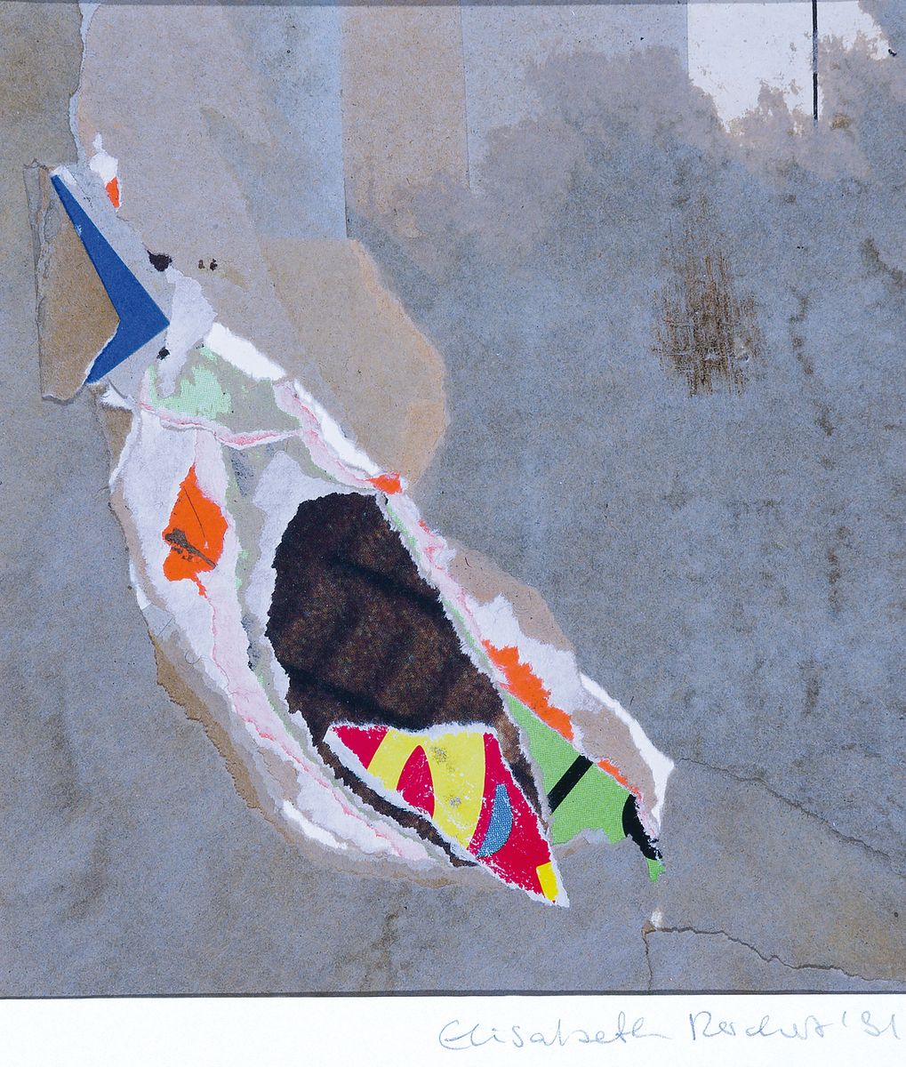 Detail b: Elisabeth Reichert, 1940-1912, Konvolut aus 4 Collagen, je sign., PP, je gesamt ca. 35x42 cm