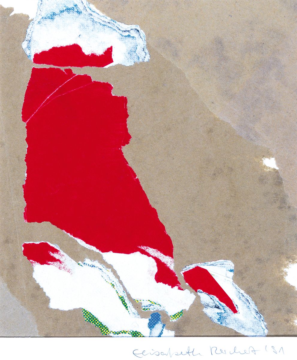 Detail d: Elisabeth Reichert, 1940-1912, Konvolut aus 4 Collagen, je sign., PP, je gesamt ca. 35x42 cm