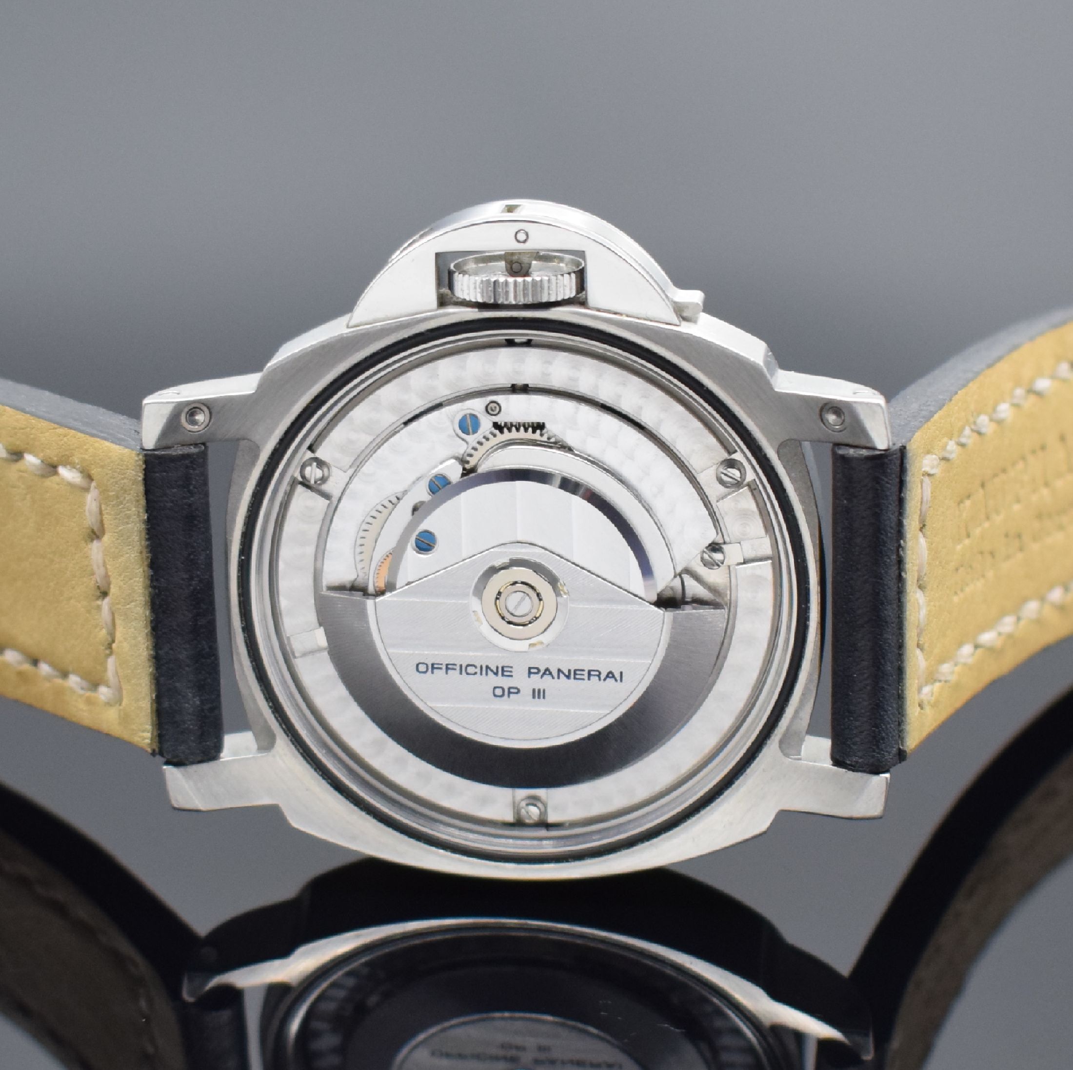 Detail d: OFFICINE PANERAI Luminor Marina PAM00164 auf 1500 Stück limitierte Herrenarmbanduhr, Schweiz verk. lt. beil. Gar.-Karte 12/2012, Automatik, ...