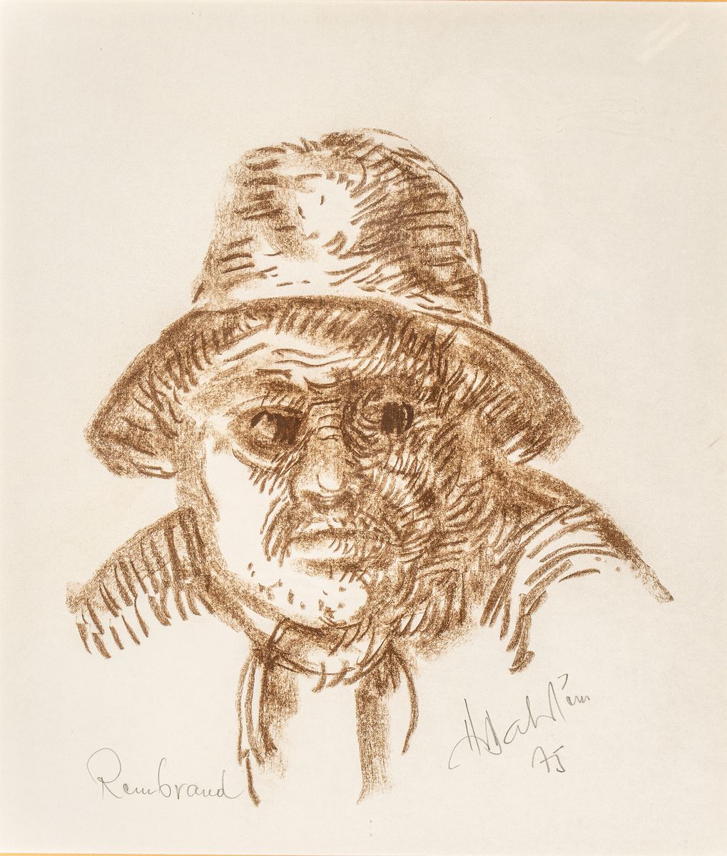 Hans Dahlem, 1928 Bliekastel-2006 Saarbrücken, Studium an der Schule für Kunst und Handwerk Saarbrücken, Bildnis von bzw. nach ...