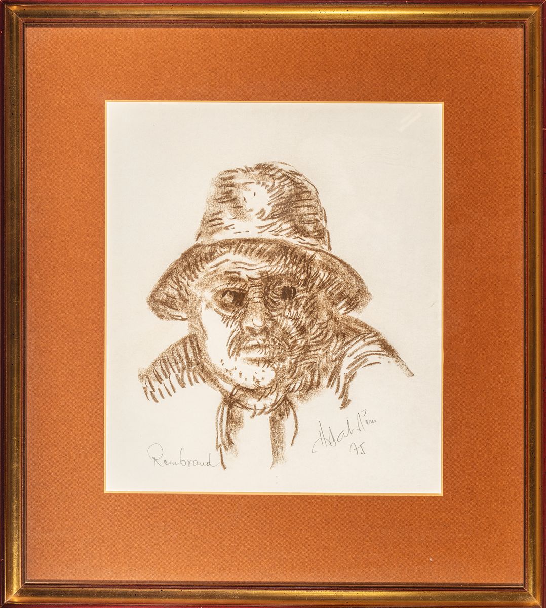 Detail k: Hans Dahlem, 1928 Bliekastel-2006 Saarbrücken, Studium an der Schule für Kunst und Handwerk Saarbrücken, Bildnis von bzw. nach ...