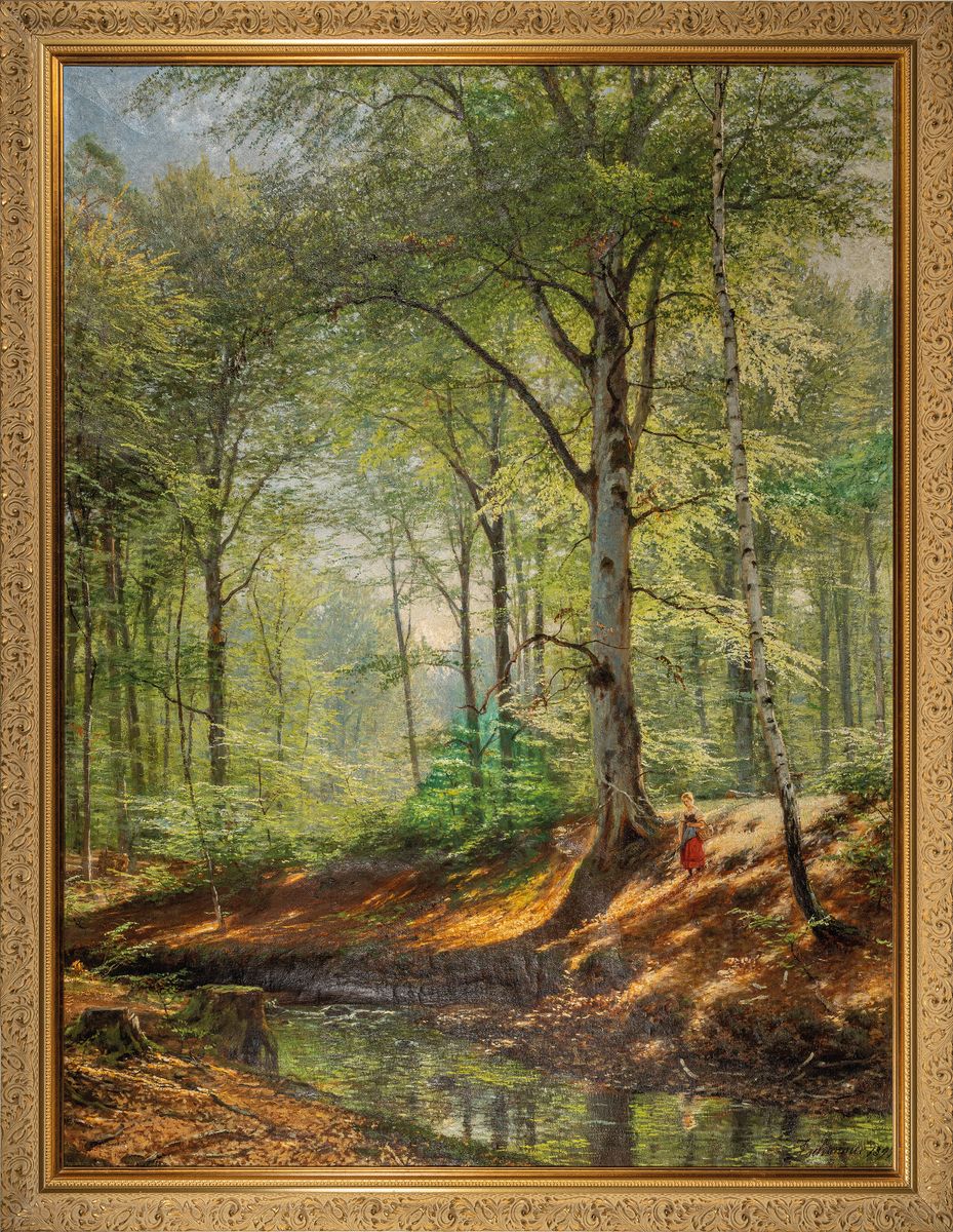 Detail k: Emil Zschimmer, 1842 Großwig-1917 Schmiedeberg, Ausbildung zum Musterzeichner, Studium an der Großherzöglich-Sächsischen Kunstschule Weimar, ...