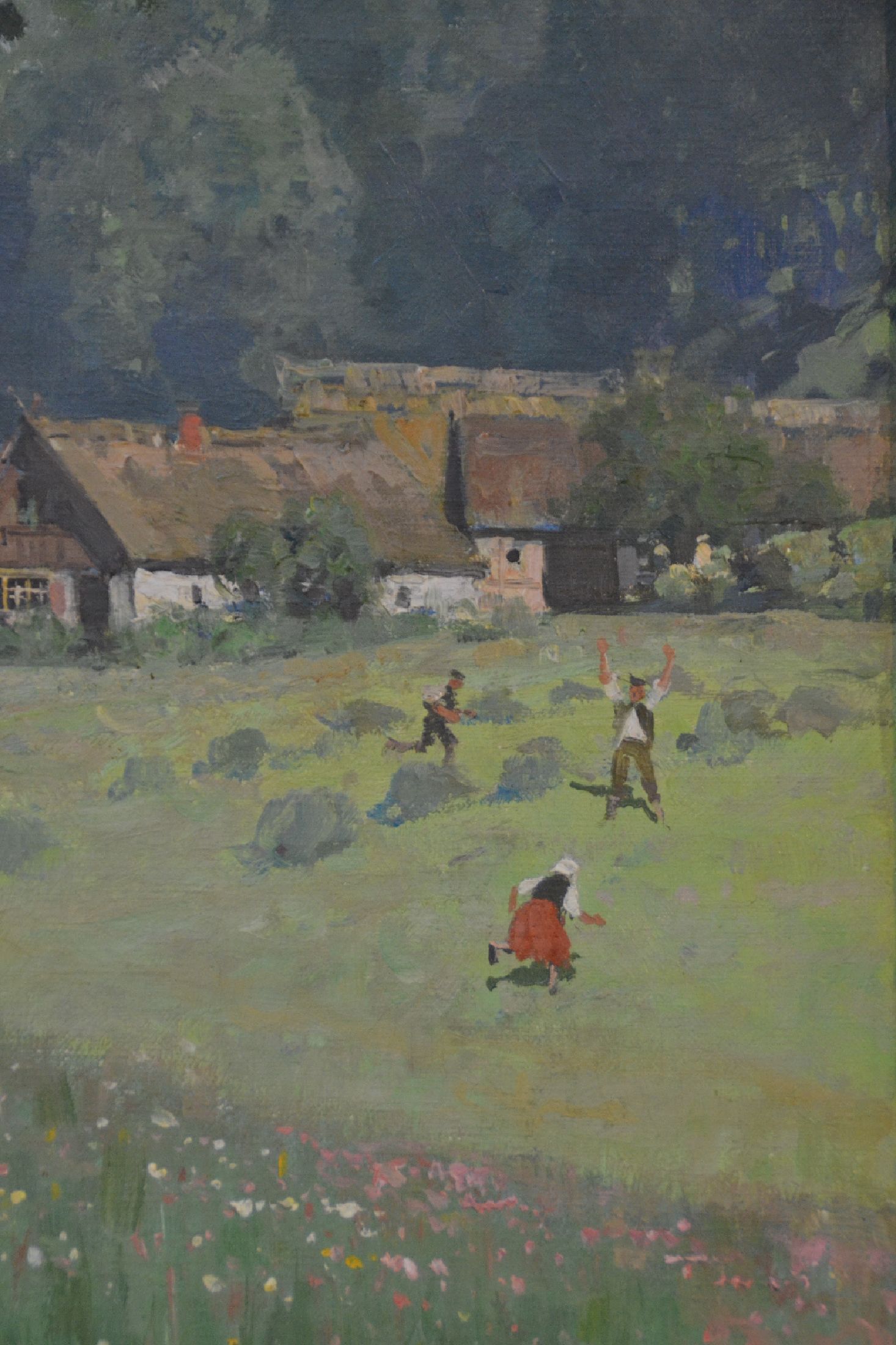 Detail d: Carl Röchling, 1855 Saarbrücken-1920 Berlin, Studium an der Kunstschule Karlsruhe und der Akademie Berlin, reüssierte v.a. in Schlachten- und ...