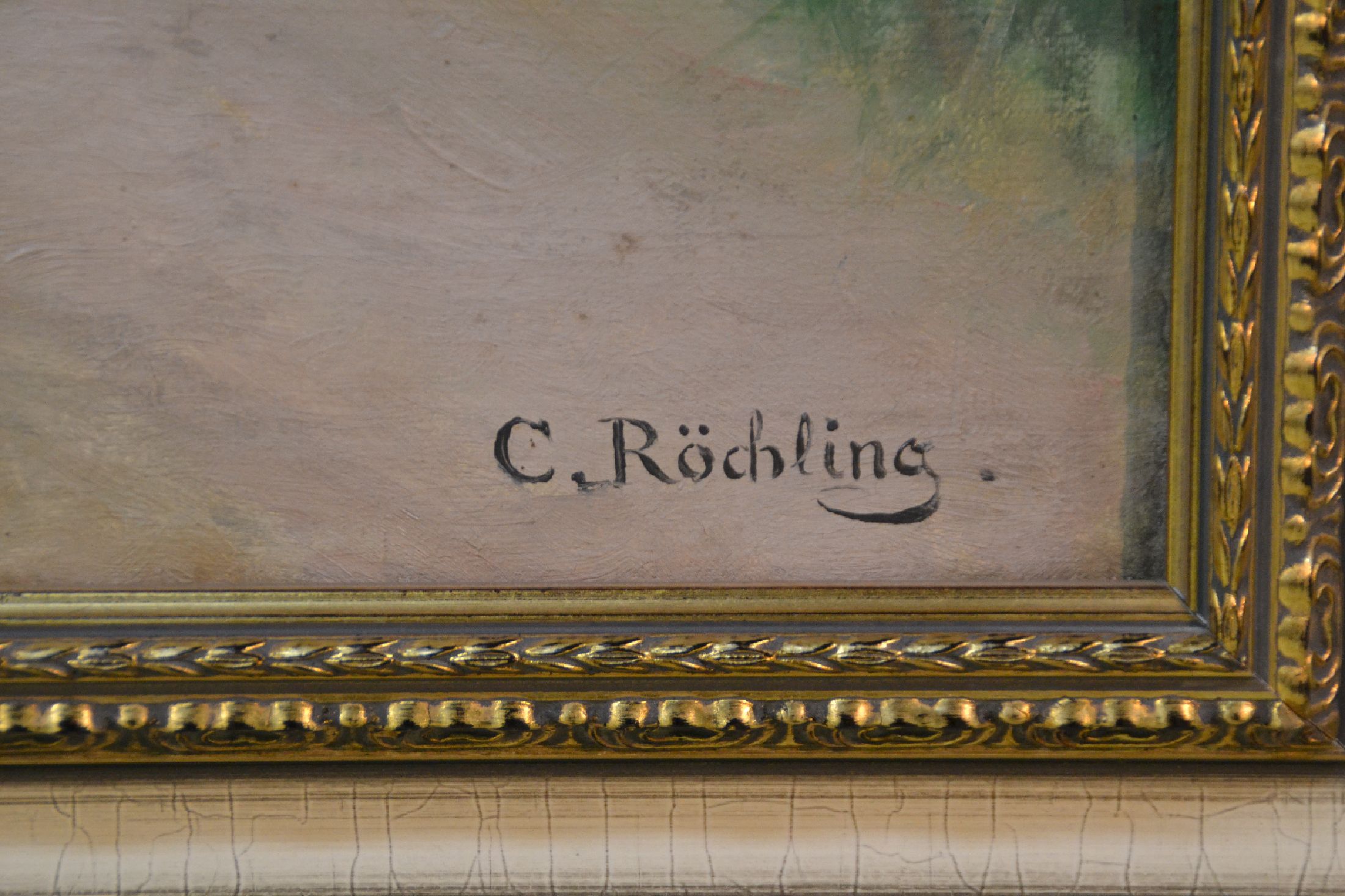 Detail e: Carl Röchling, 1855 Saarbrücken-1920 Berlin, Studium an der Kunstschule Karlsruhe und der Akademie Berlin, reüssierte v.a. in Schlachten- und ...