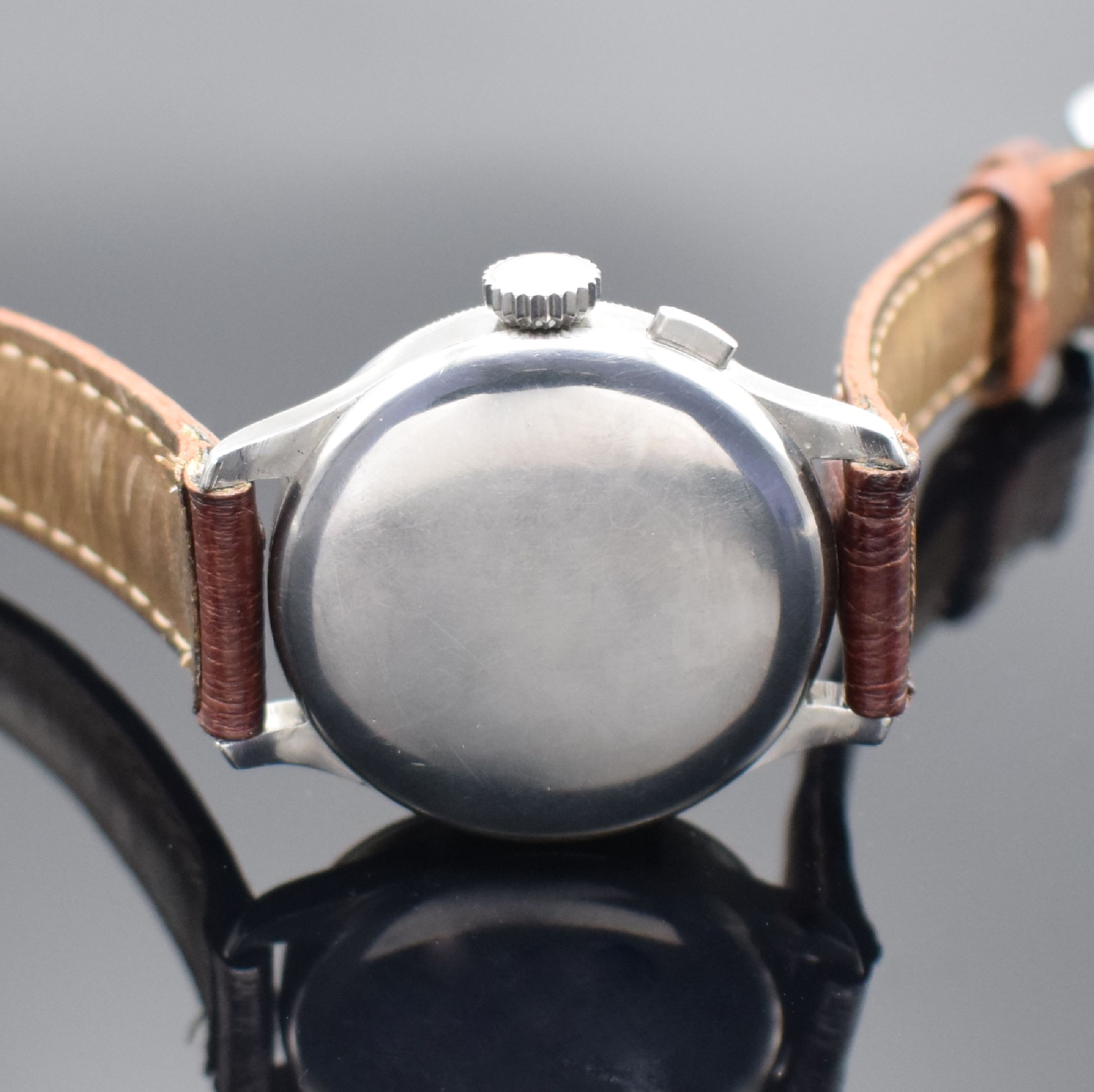 Detail e: LONGINES 13 ZN extrem seltener Flieger- Chronograph der rumänischen Luftwaffe Referenz 6476-3811, Schweiz 1937, Handaufzug, gedr. Stahlgeh. ...