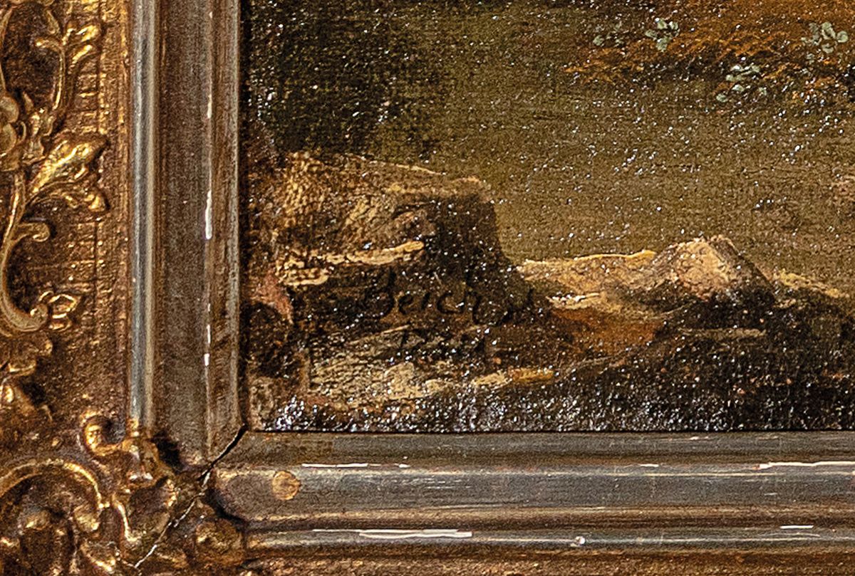 Detail a: Johann Franz Beich, 1665 Ravensburg-1748 München, bayerischer Hofmaler, dessen Werke in mehreren Museen vertreten sind, hier: Die Flucht der ...