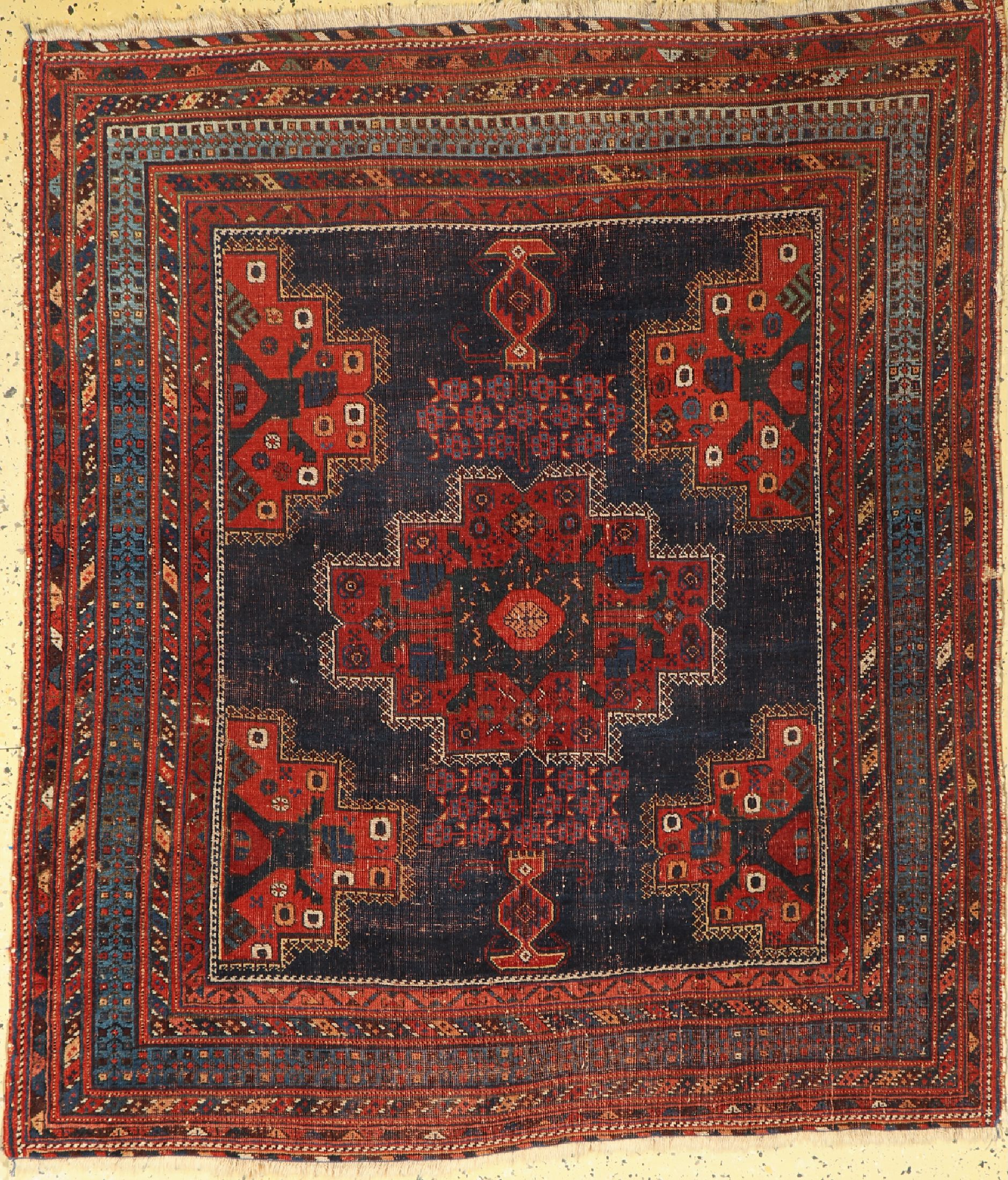 Antiker Afschar, Persien, um 1900, Wolle auf Baumwolle, ca. 148 x 127 cm, EHZ: 3