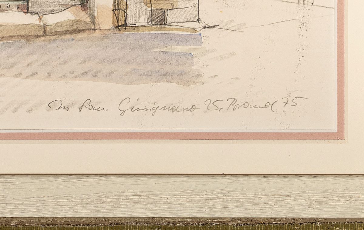 Detail b: Werner Brand, 1933 Löbau-2021 Hochstadt/Pfalz, zwei Arbeiten: In den pfälzer Weinbergen, Aquarell auf Papier, rechts unten signiert und dat. 2003, ...
