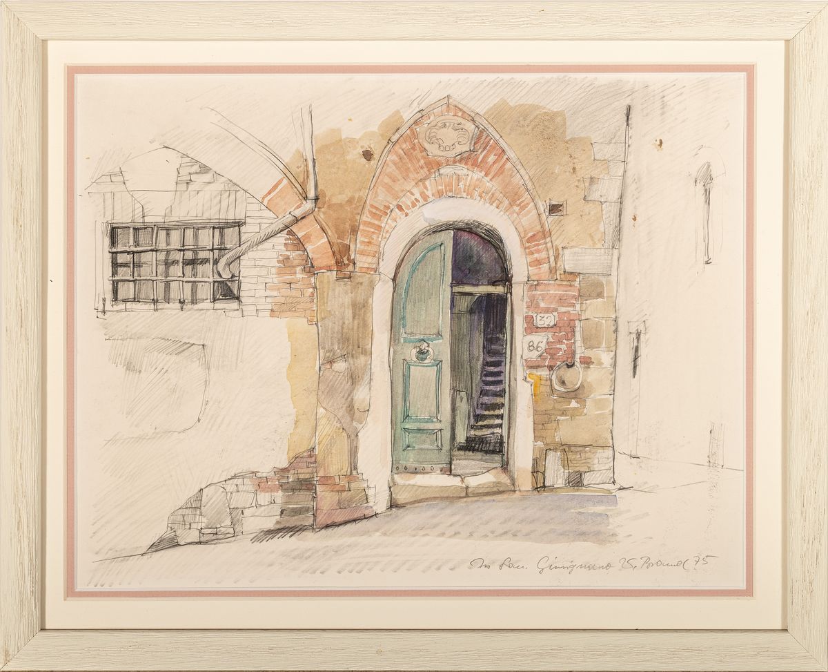 Detail k: Werner Brand, 1933 Löbau-2021 Hochstadt/Pfalz, zwei Arbeiten: In den pfälzer Weinbergen, Aquarell auf Papier, rechts unten signiert und dat. 2003, ...