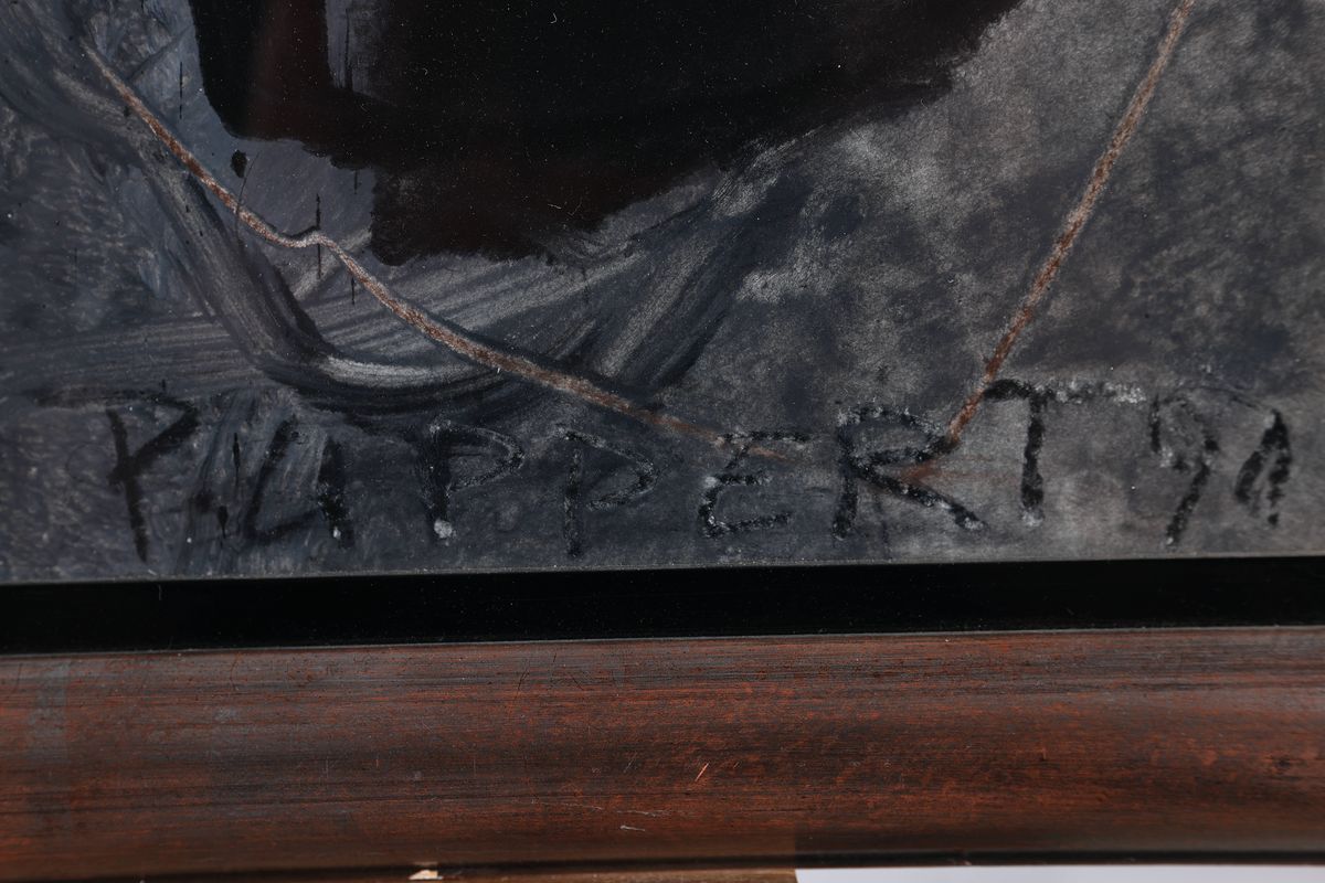 Detail a: Patricia Lippert, geb. 1956, Ohne Titel, Gouache auf Papier, rechts unten signiert und dat. 91, ca. 102x78cm, u.Gl., R.