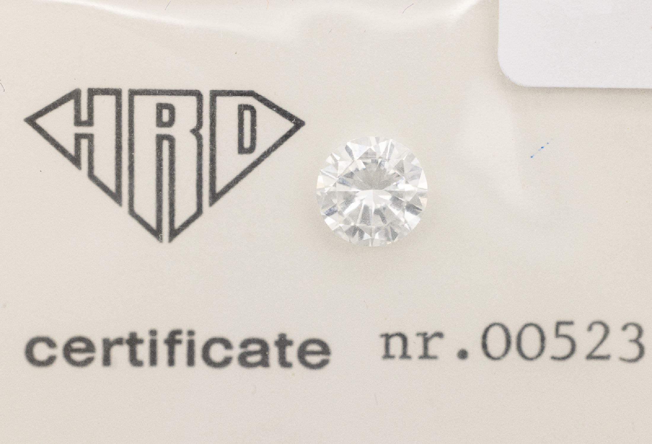 Loser Brillant, 1.06 ct feines Weiß (G)/lr, mit HRD-Expertise von 1976