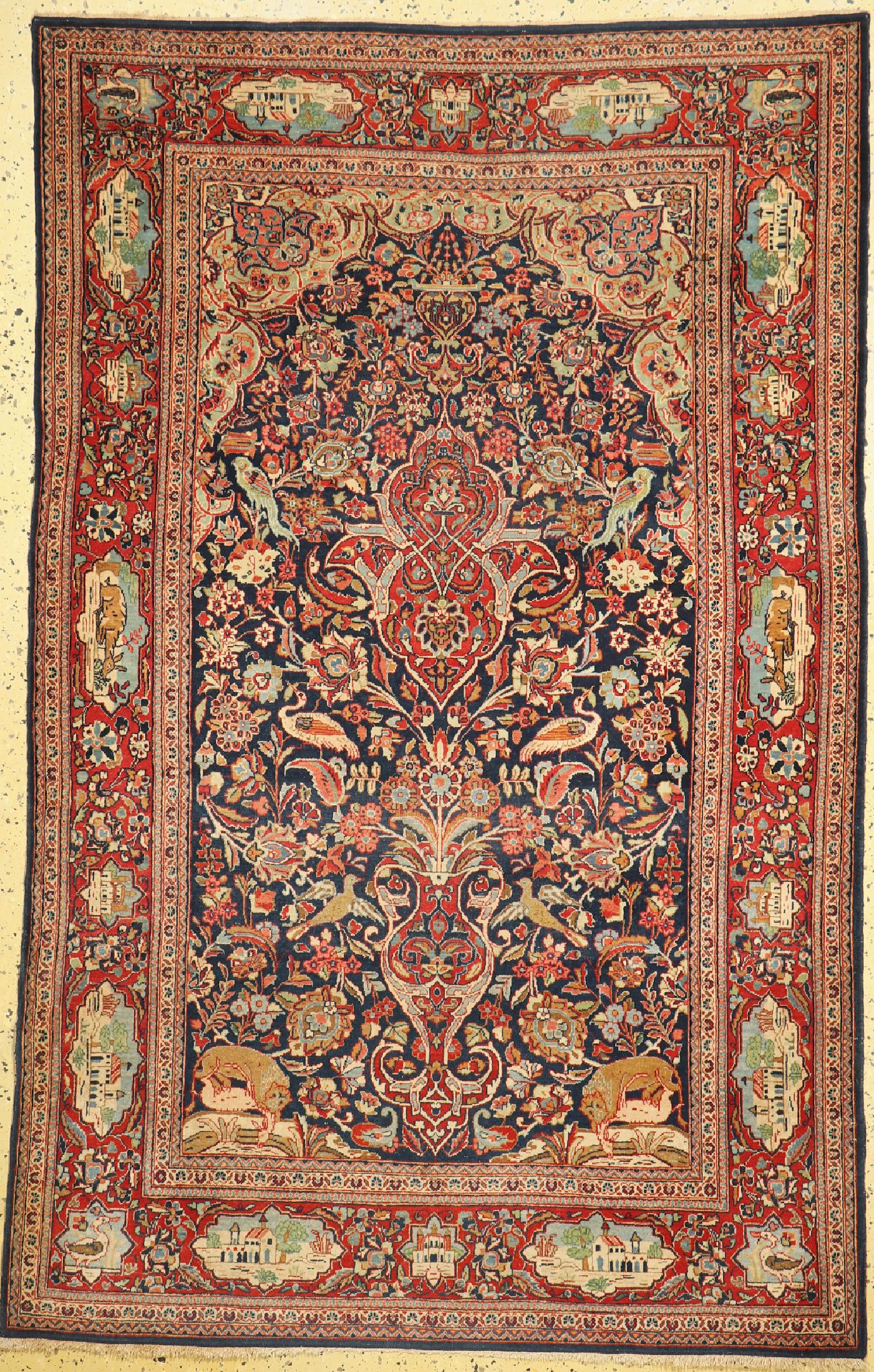 Keschan Kork alt, Persien, um 1920, Korkwolle auf Baumwolle, ca. 204 x 132 cm, EHZ: 2