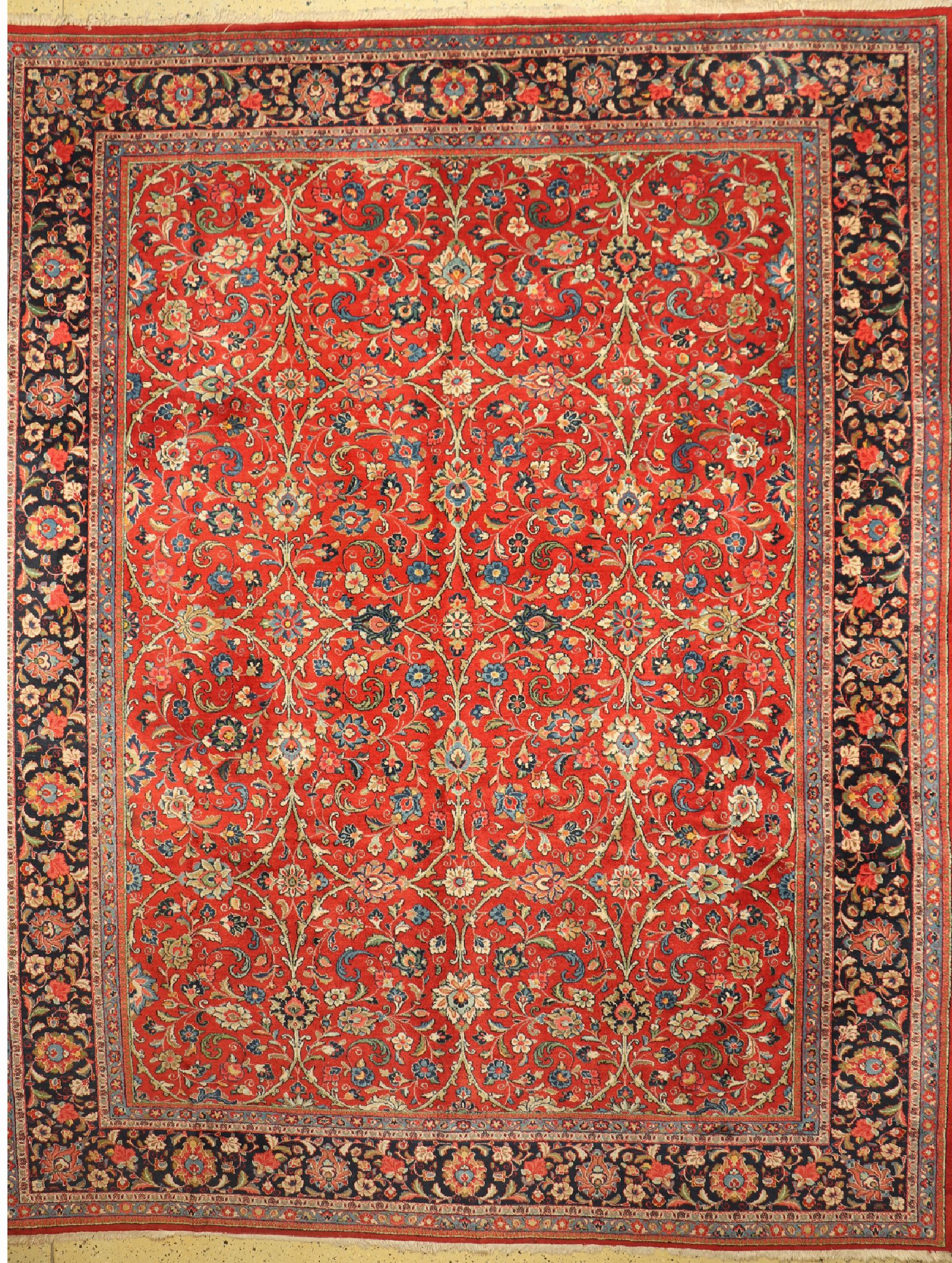Sarogh fein, Persien, um 1960, Wolle auf Baumwolle, ca. 393 x 317 cm, EHZ: 1-2