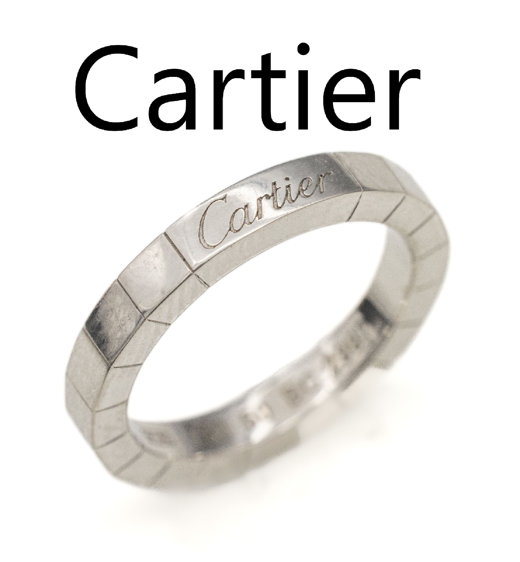 18 kt Gold CARTIER Ring, WG 750/000, RW 50,Modell Lanieres, sign. und num.