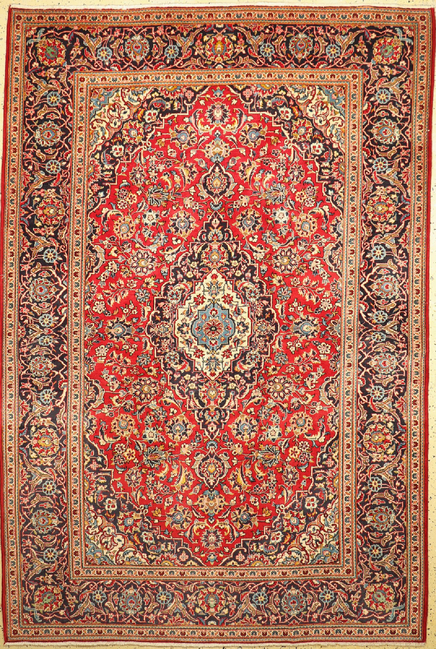 Keschan, Persien, ca. 50 Jahre, Wolle auf Baumwolle, ca. 300 x 200 cm, EHZ: 2