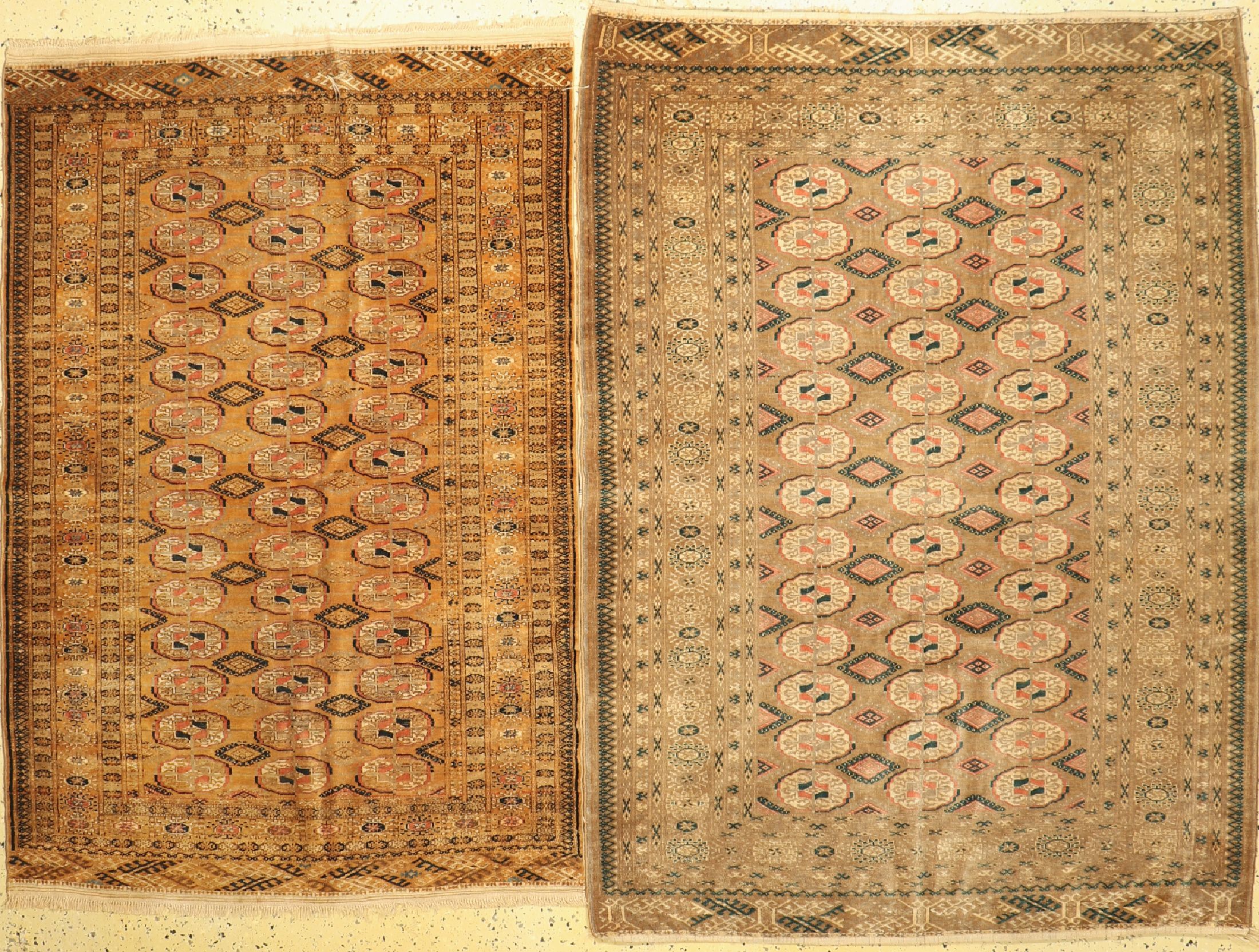 1 paar Buchara, Rußland, ca. 50 Jahre, Wolle auf Wolle, ca. 183 x 135 cm, EHZ: 2