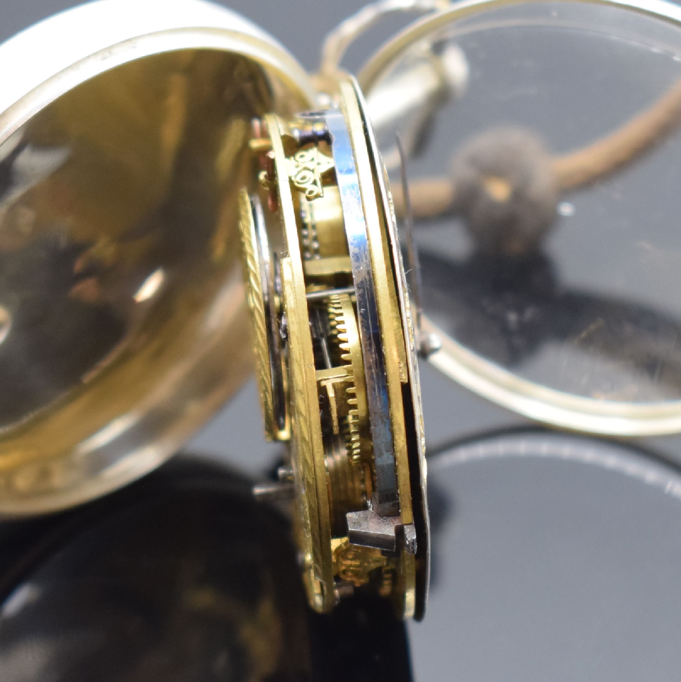 Detail j: G. PRIOR große 4 Gehäuse Spindeltaschenuhr, England für den osmanischen Markt um 1820, Schlüsselaufzug, glattes Geh. und Übergeh. in Silber ...