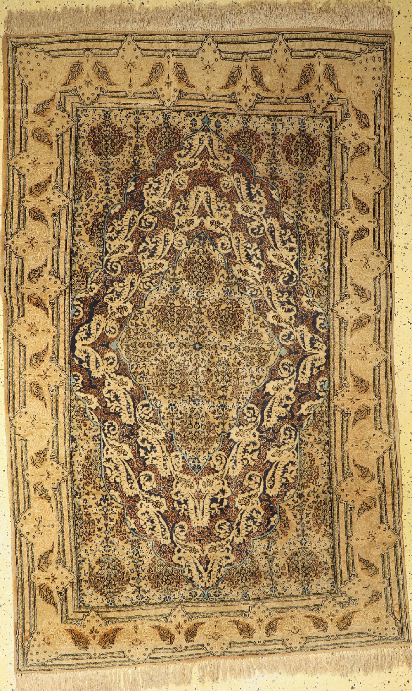 Ghom alt, Persien, um 1960, Wolle auf Baumwolle, ca. 225 x 140 cm, EHZ: 1-2