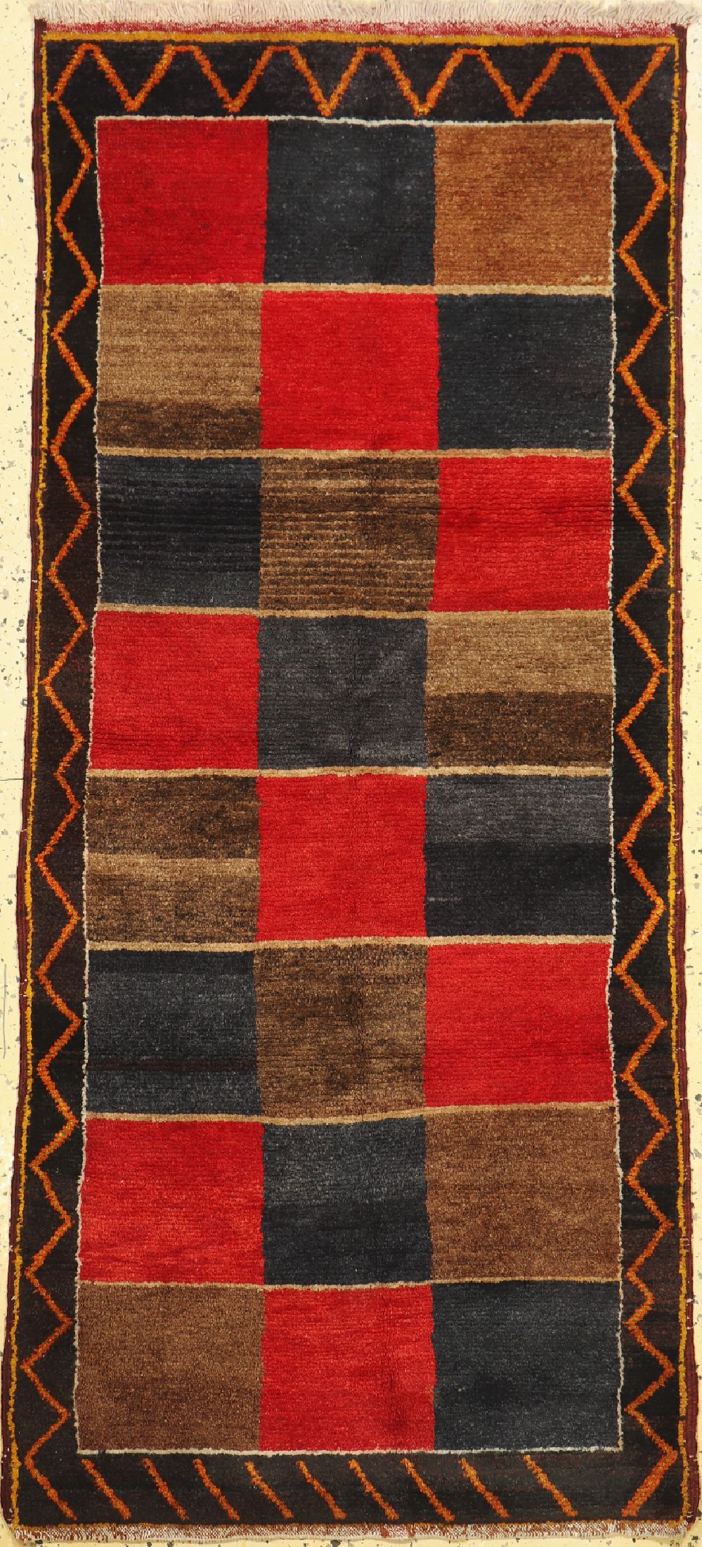 Gabbeh alt, Persien, um 1940, Wolle auf Wolle, ca. 186 x 80 cm, (gebraucht), EHZ: 1