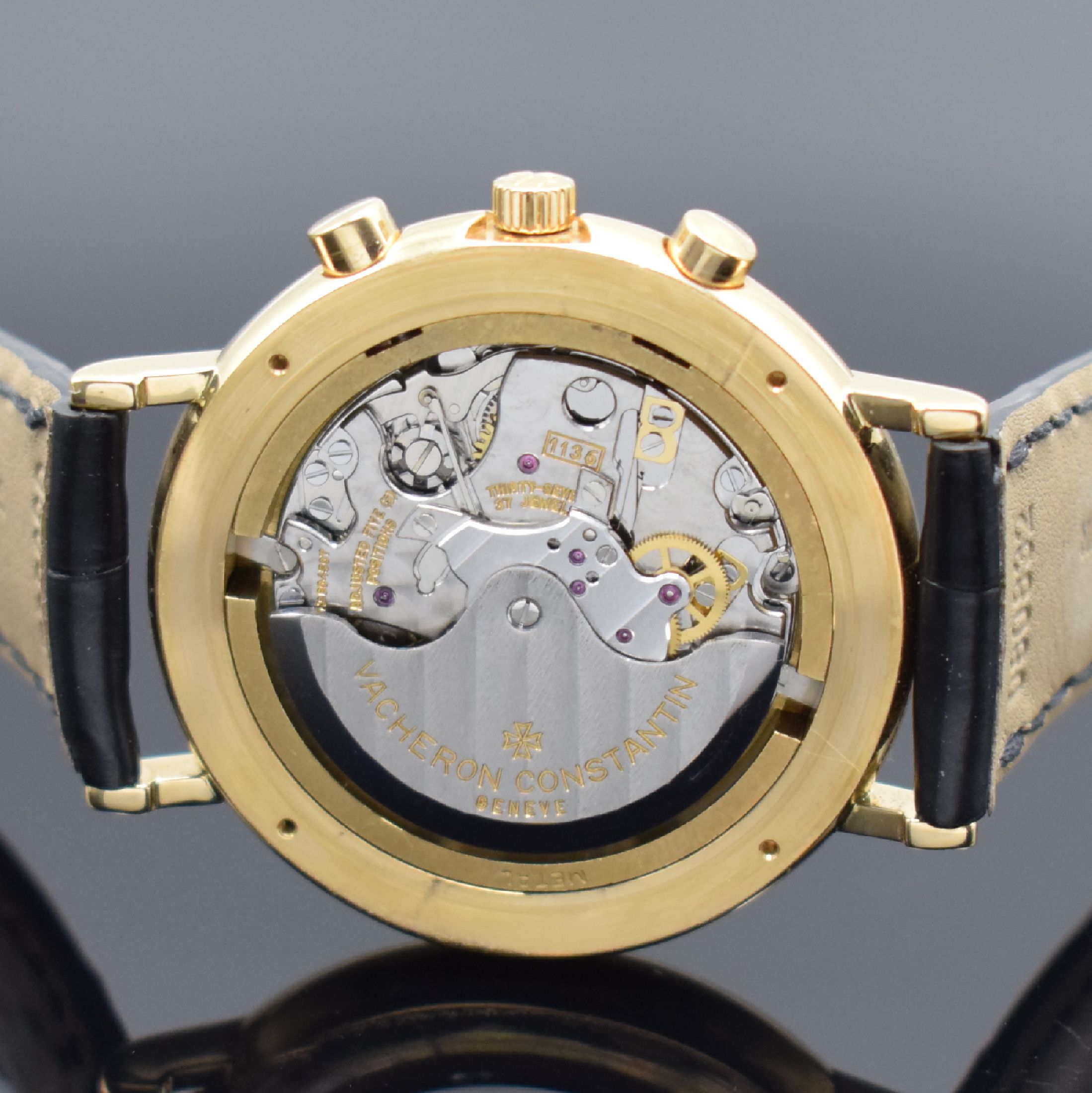 Detail f: VACHERON & CONSTANTIN Armbandchronograph aus der "Les Complications" Kollektion in GG 750/000, Automatik, 2-teil. Geh. inkl. orig. ...