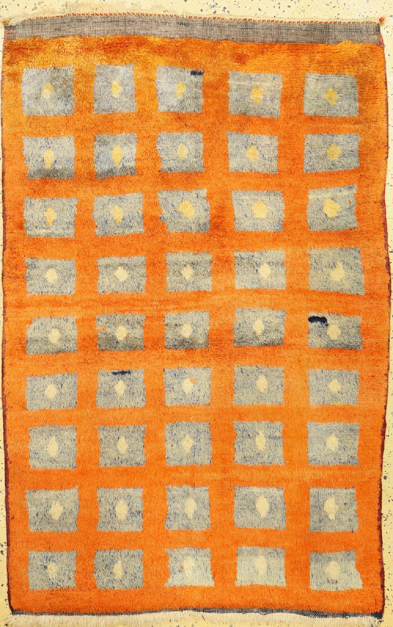 Tülü Schlafteppich, Türkei, um 1950, Wolle auf Wolle, ca. 160 x 108 cm, (gebraucht), EHZ:1