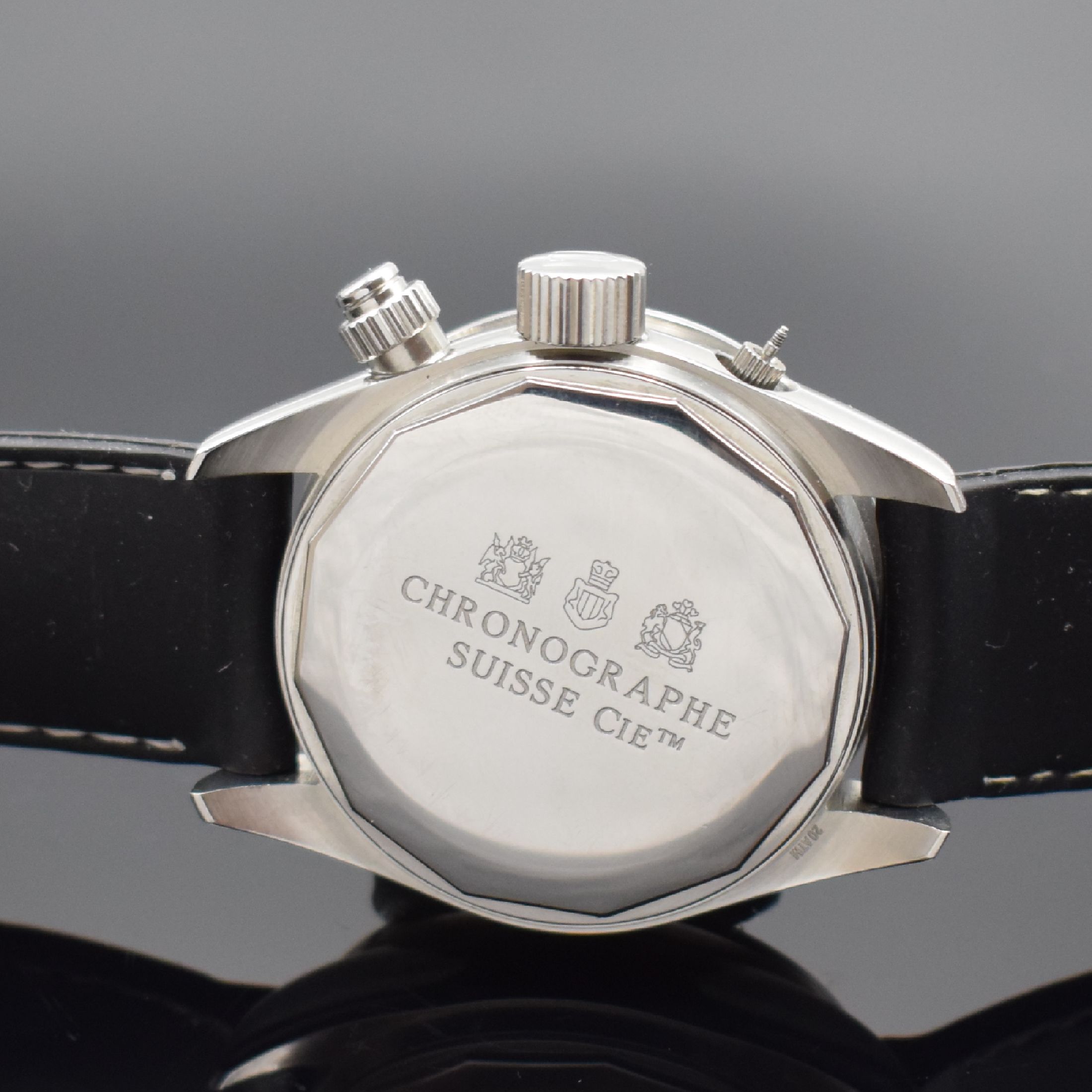 Detail c: CHRONOGRAPHE SUISSE Cie Continental Gransport großer Armbandchronograph, Schweiz um 2010, Automatik, massiv. Edelstahlgeh. inkl. Kautschukband m. ...
