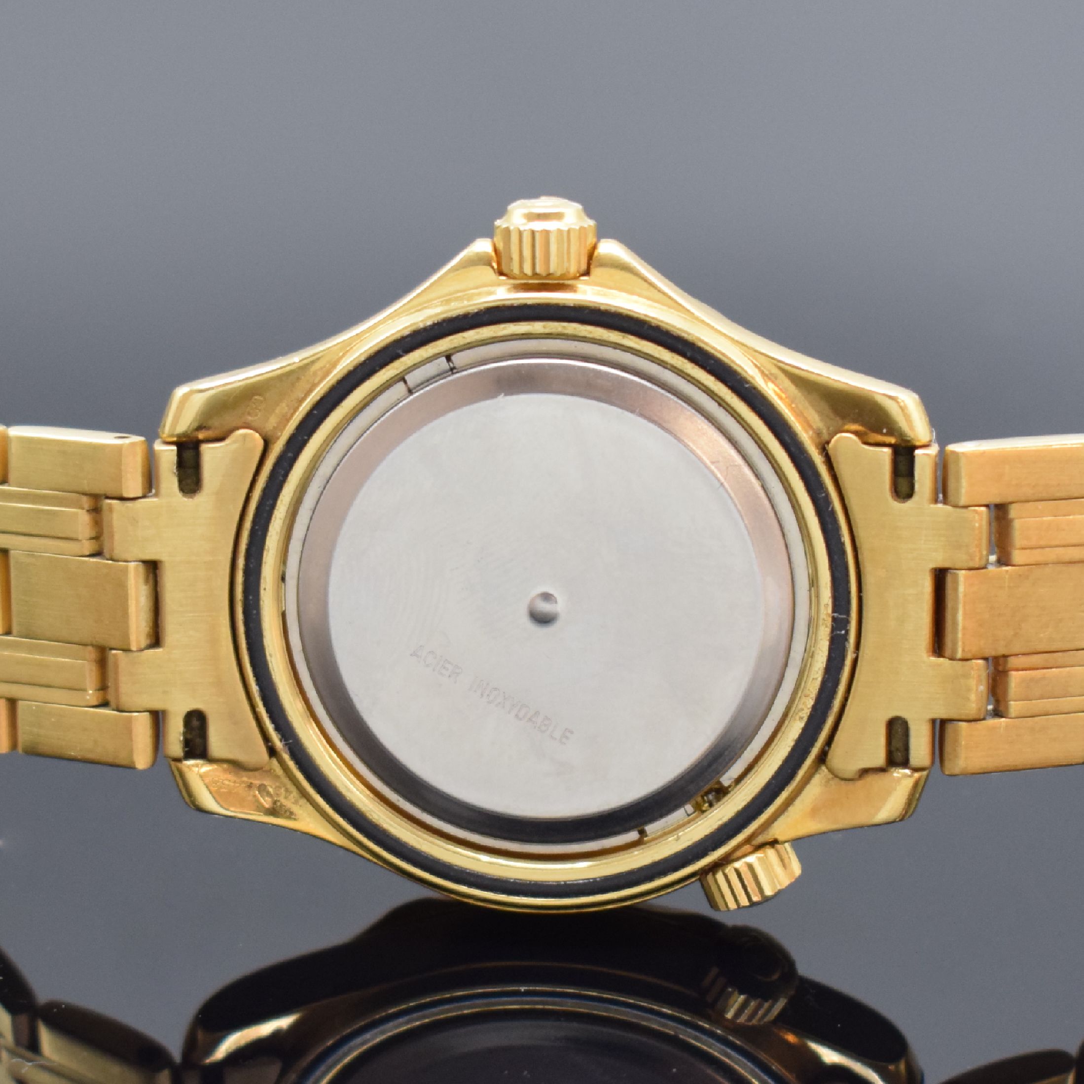 Detail g: OMEGA Herrenarmbanduhr Seamaster Professional Chronometer in GG 750/000 Referenz 168.1502, Schweiz um 1995, Automatik, Boden & Krone verschr., ...