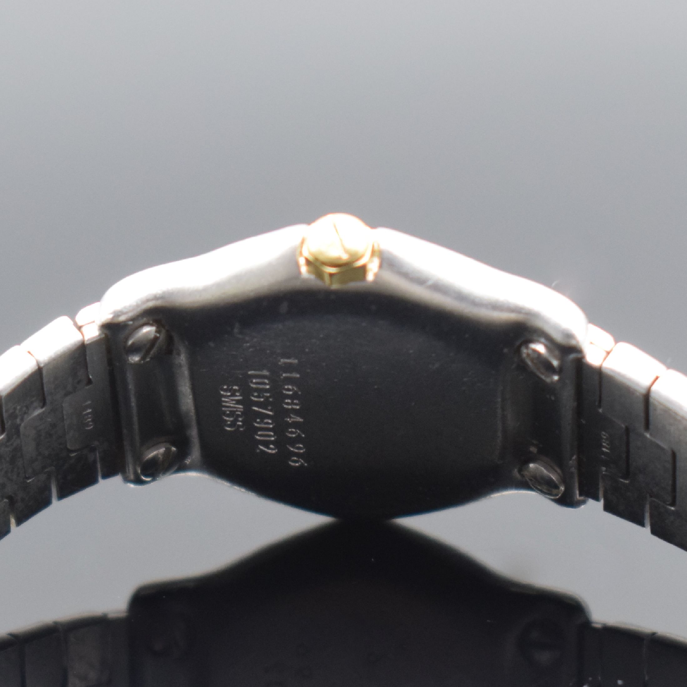 Detail d: EBEL Sport Classique Damenarmbanduhr Referenz 1057902, Schweiz um 1995, quarz, Edelstahl & Gold komb., Lünette m. Diamanten bes., cremefarb. ...