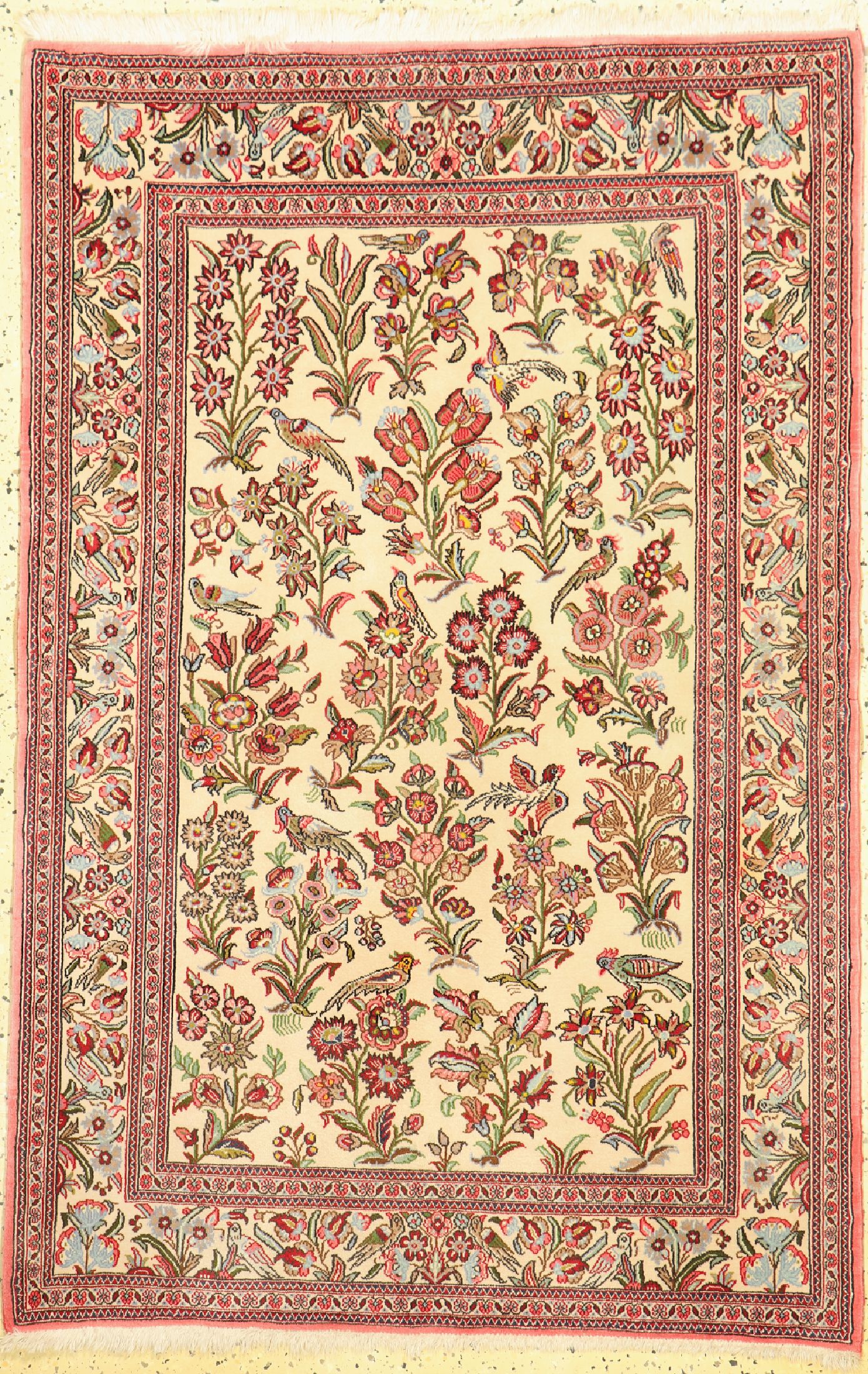 Ghom Kork, Persien, ca. 40 Jahre, Korkwolleauf Baumwolle, ca. 163 x 110 cm, EHZ: 1-2