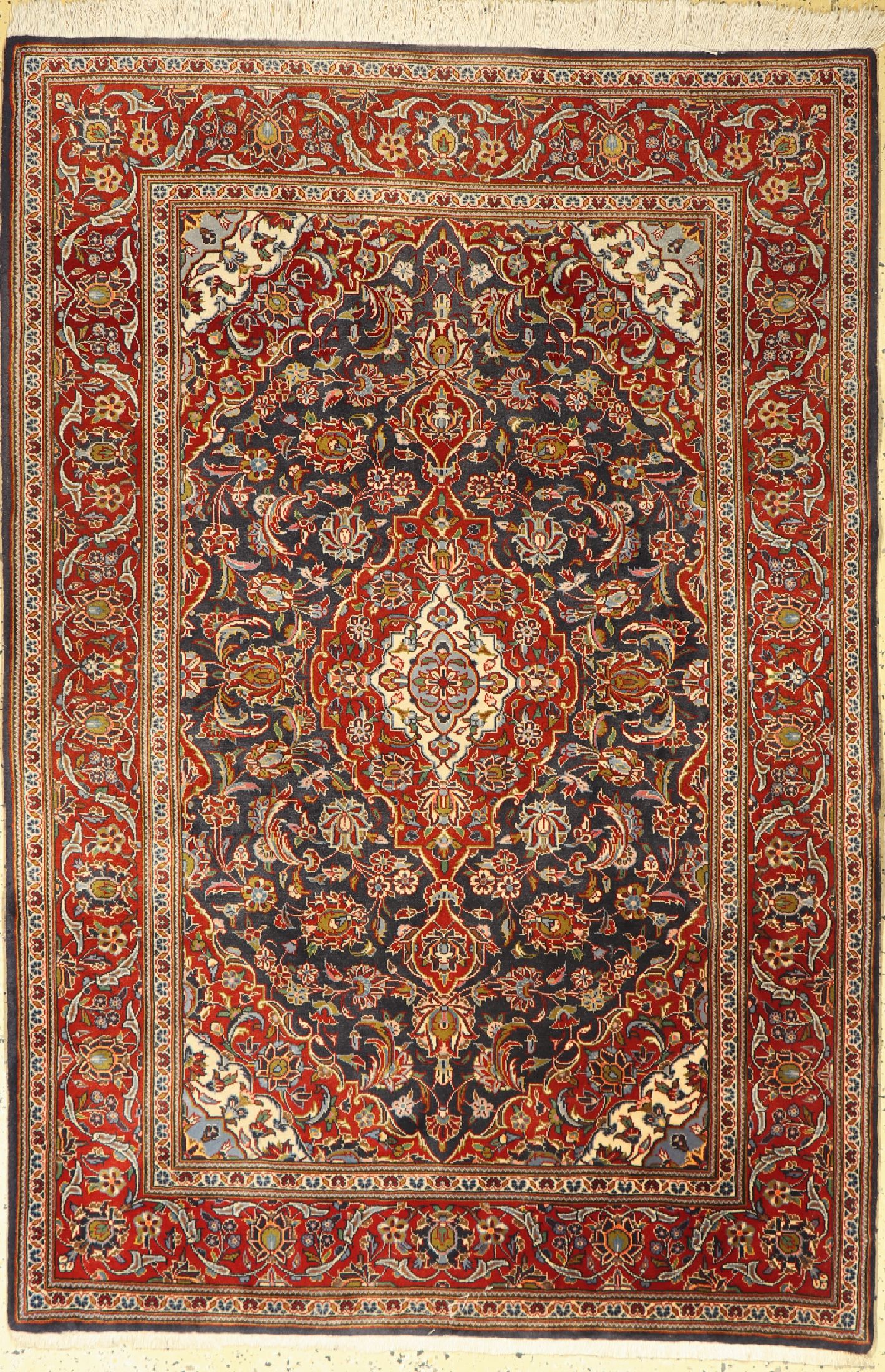Keschan Kork fein, Persien, ca. 40 Jahre, Korkwolle auf Baumwolle, ca. 175 x 120 cm, EHZ: 1-2