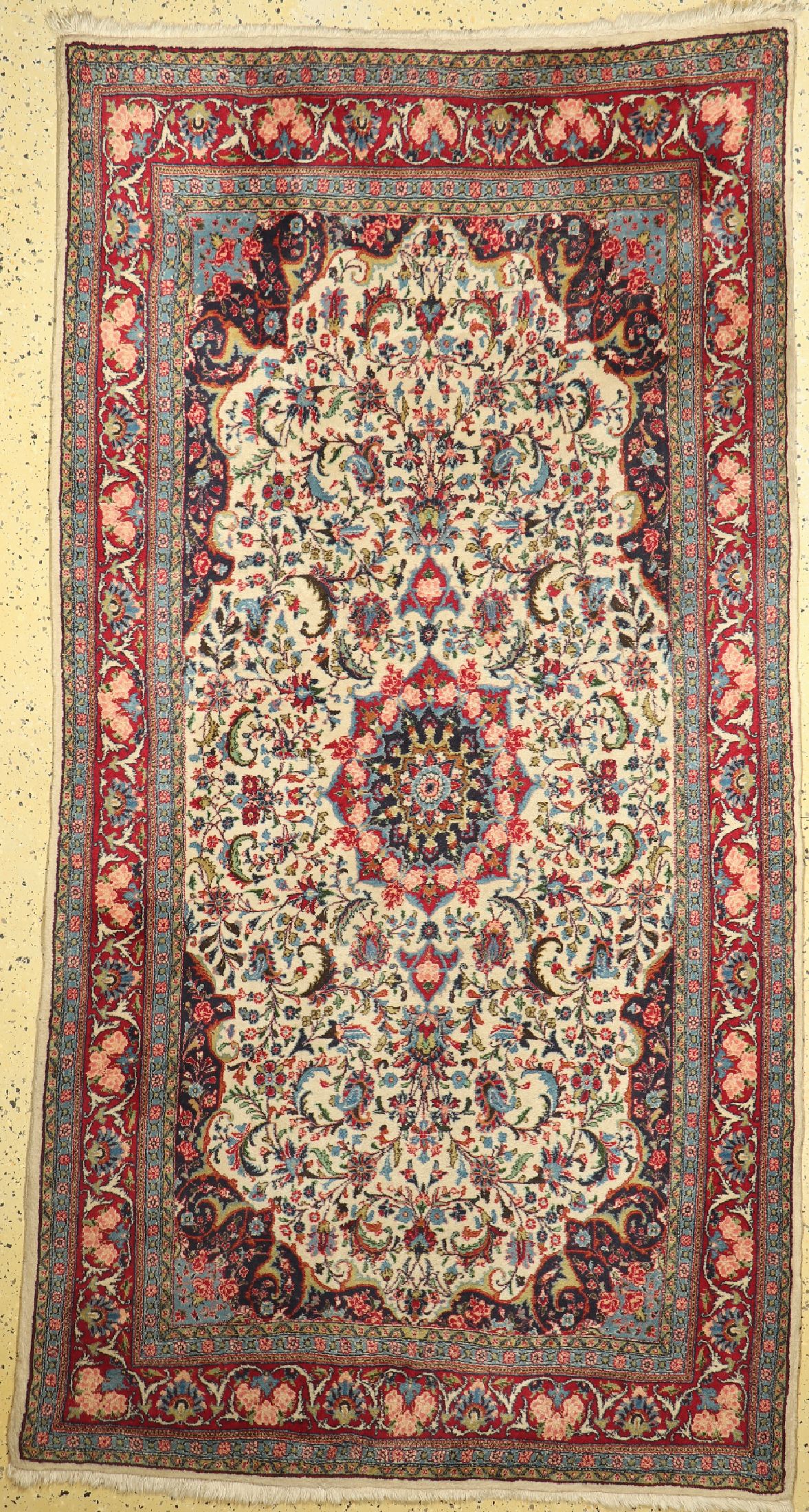 Bidjar fein, Persien, ca. 50 Jahre, Korkwolle auf Baumwolle, ca. 250 x 130 cm, EHZ: 1-2