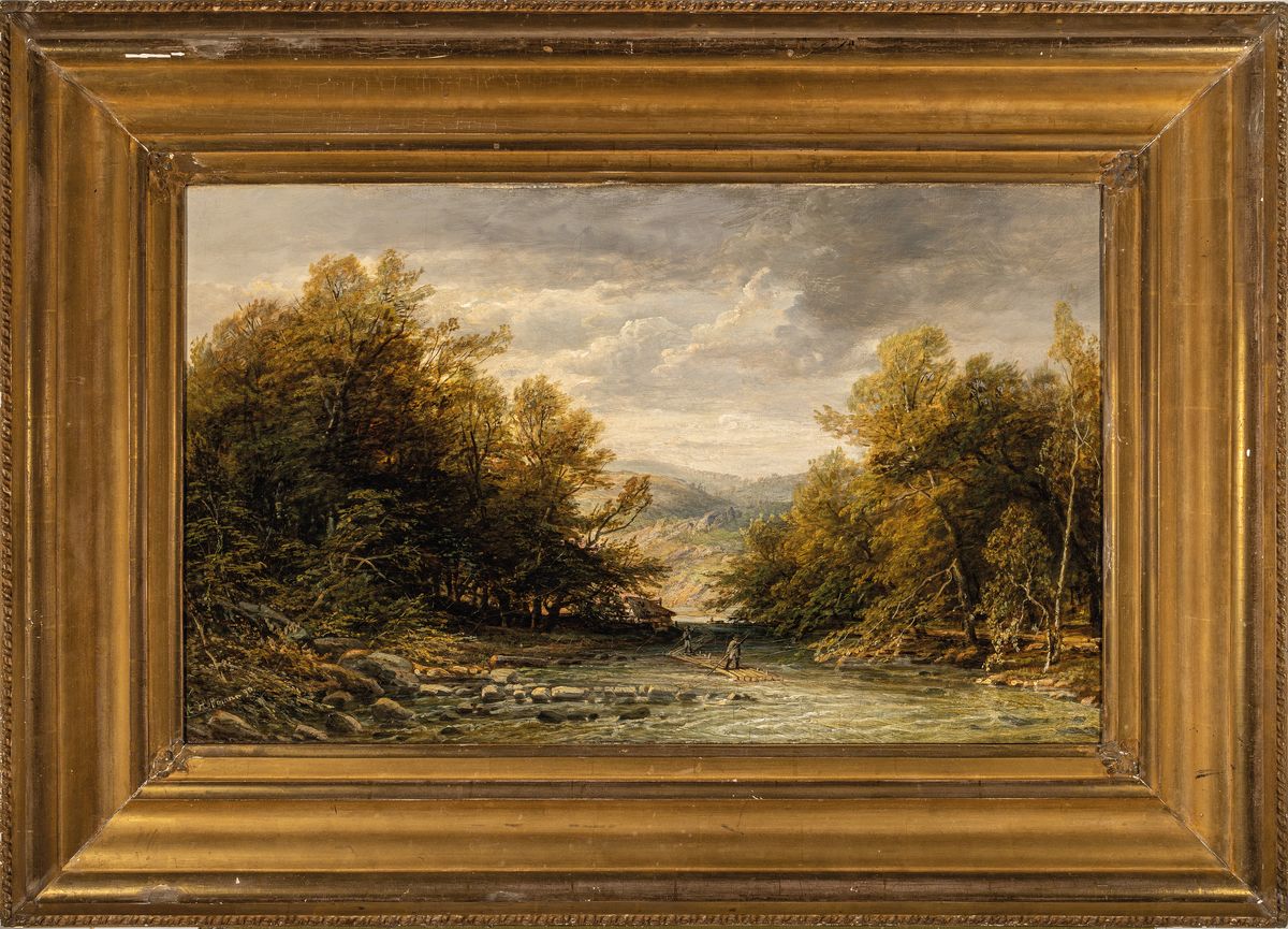 Detail k: Heinrich Adolf Valentin Hoffmann, 1814-1896 Frankfurt am Main, Studium am Städelschen Kunstinstitut Frankfurt am Main bei Jakob Becker, "im ...