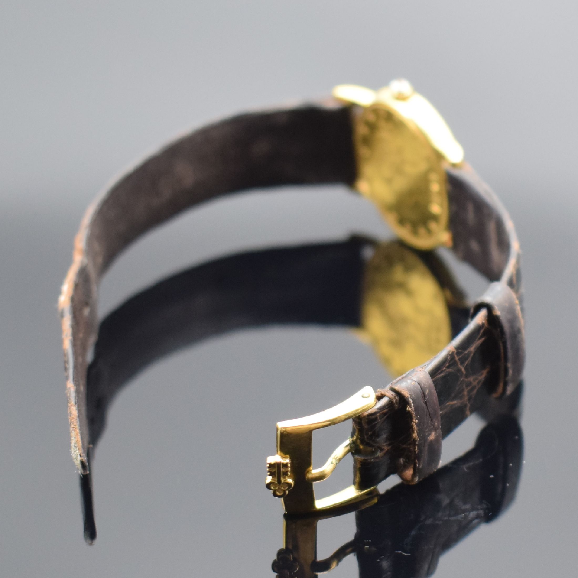 Detail b: CORUM 10 Dollar 1893 seltene Damenarmbanduhr sog. Coinwatch, Schweiz um 1985, quarz, Gehäuse in GG 750/000, aufgedr. Boden dell., gebl. Zeiger, ...