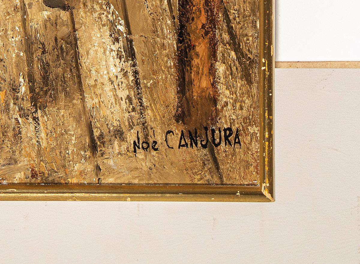 Detail a: Noe Canjura, 1922 Apopa/El Salvador - 1970 Morienval/Frankreich, frühe Studien an der Academie de Dibujo y Pintura Lecha in San Salvador, ab 1949 in ...