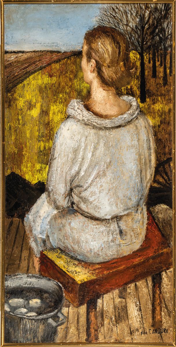 Detail k: Noe Canjura, 1922 Apopa/El Salvador - 1970 Morienval/Frankreich, frühe Studien an der Academie de Dibujo y Pintura Lecha in San Salvador, ab 1949 in ...
