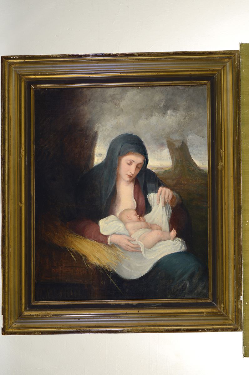 Detail k: Kopie nach Anthonis van Dycks "Madonna mit dem Stroh", Kopie nach dem Original um 1623/24 (heute in der Galleria Nazionale in Rom), ...