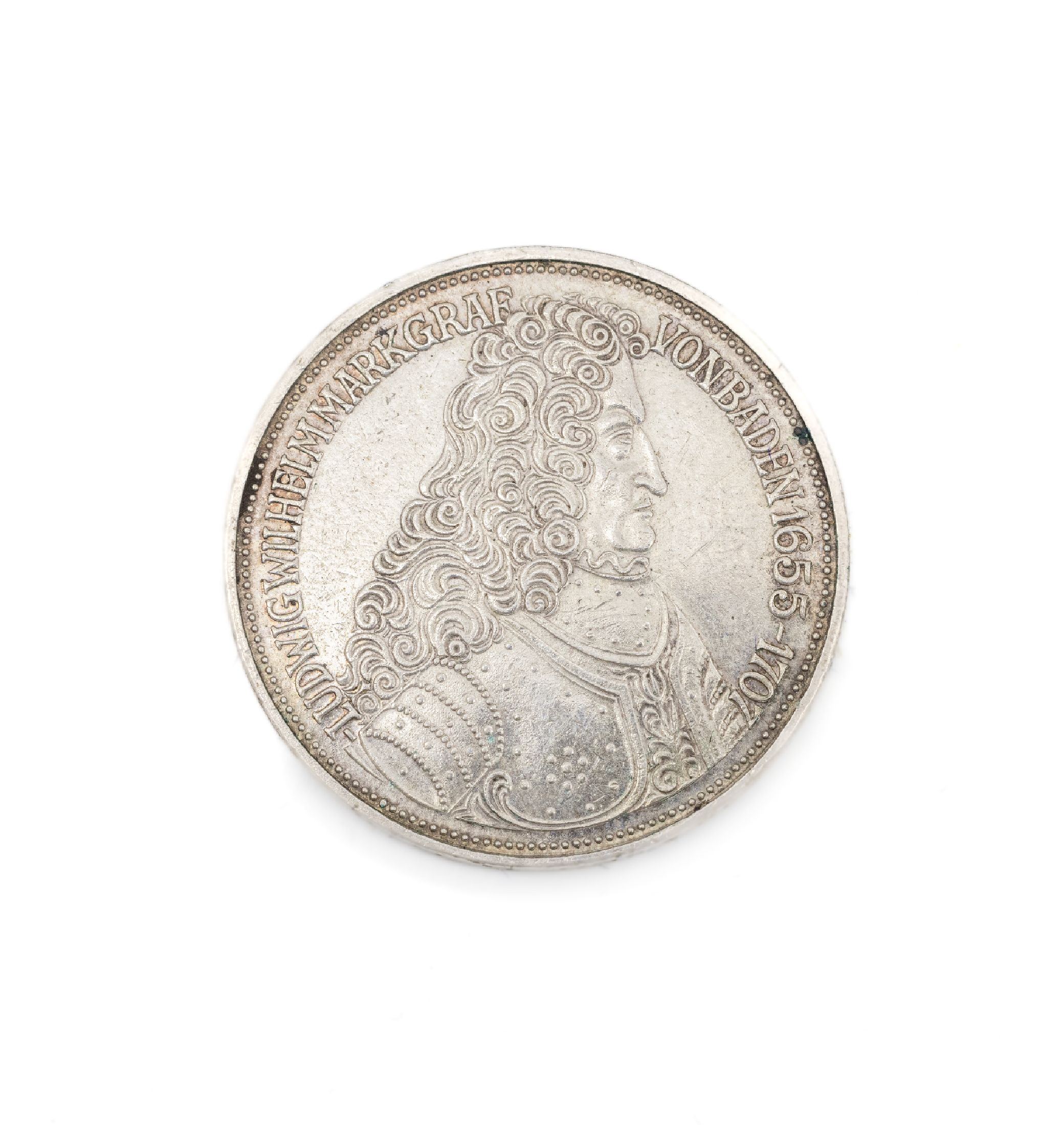 Silbermünze, 5 Mark, Bundesrepublik Deutschland 1955, Ludwig Wilhelm Markgraf von Baden, Prägemarke G