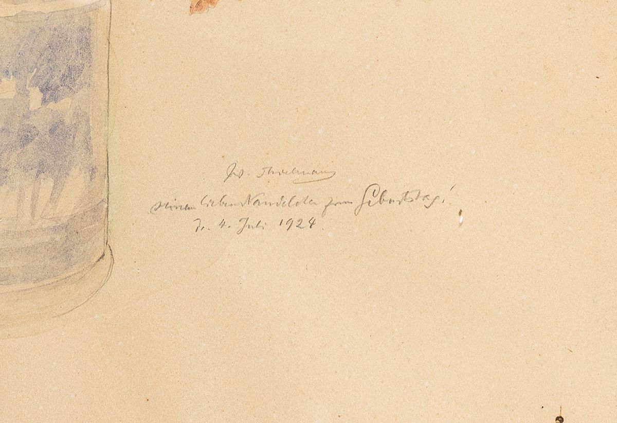 Detail a: Wilhelm Thielmann, 1868 Herborn-1924 Kassel, Studium an der Kunstgewerbeschule Kassel, Mitglied der Willinghäuser Malerkolonie neben Carl Bantzer u. ...