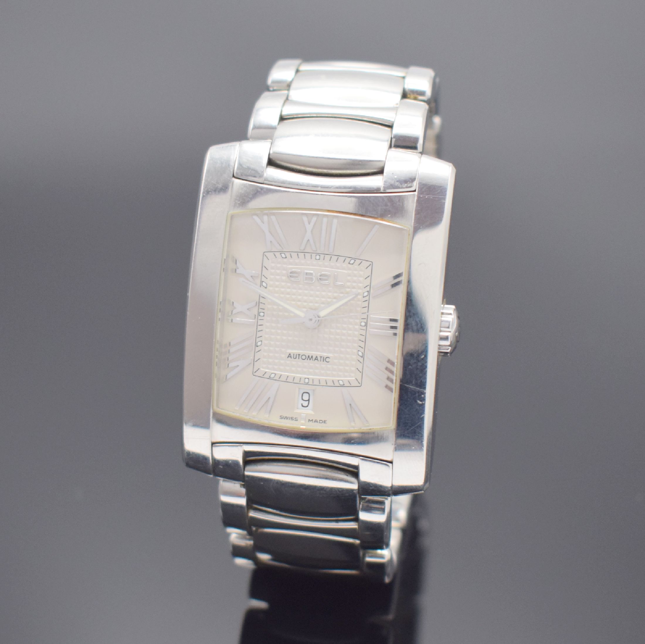 EBEL Armbanduhr Brasilia Referenz 912M41, Automatik, Edelstahlgeh. inkl. Gliederband m. dopp. Faltschl., Boden 4-fach verschr., silb. Zifferbl. m. ...