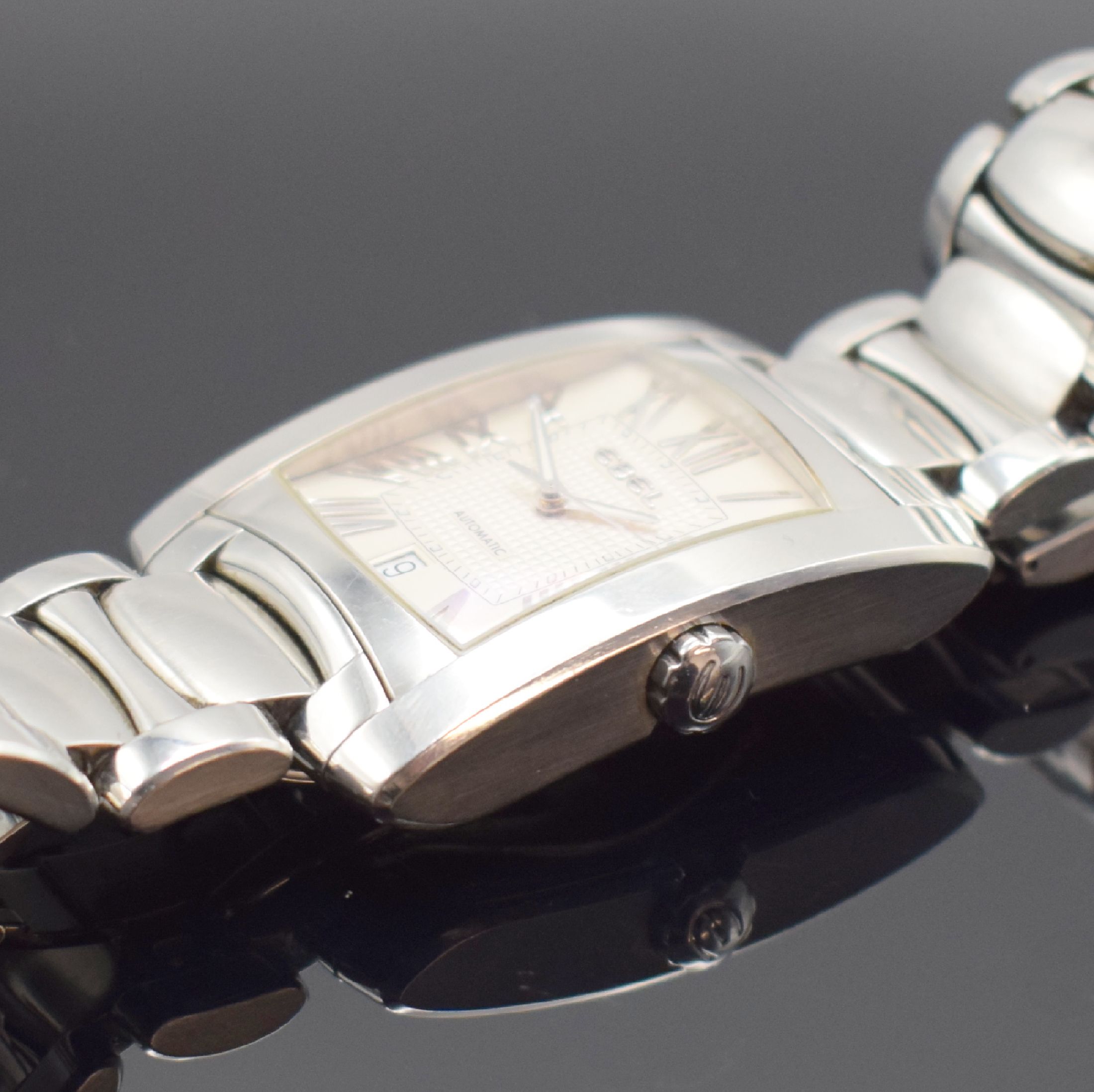 Detail c: EBEL Armbanduhr Brasilia Referenz 912M41, Automatik, Edelstahlgeh. inkl. Gliederband m. dopp. Faltschl., Boden 4-fach verschr., silb. Zifferbl. m. ...