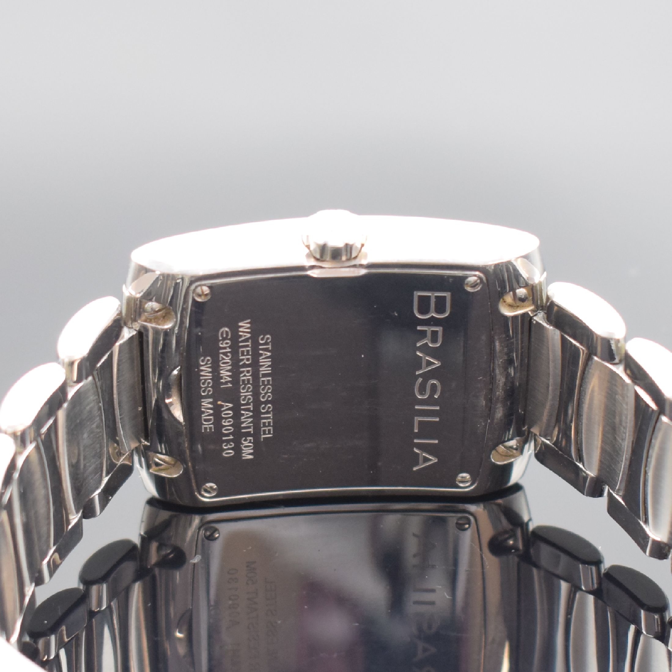 Detail d: EBEL Armbanduhr Brasilia Referenz 912M41, Automatik, Edelstahlgeh. inkl. Gliederband m. dopp. Faltschl., Boden 4-fach verschr., silb. Zifferbl. m. ...