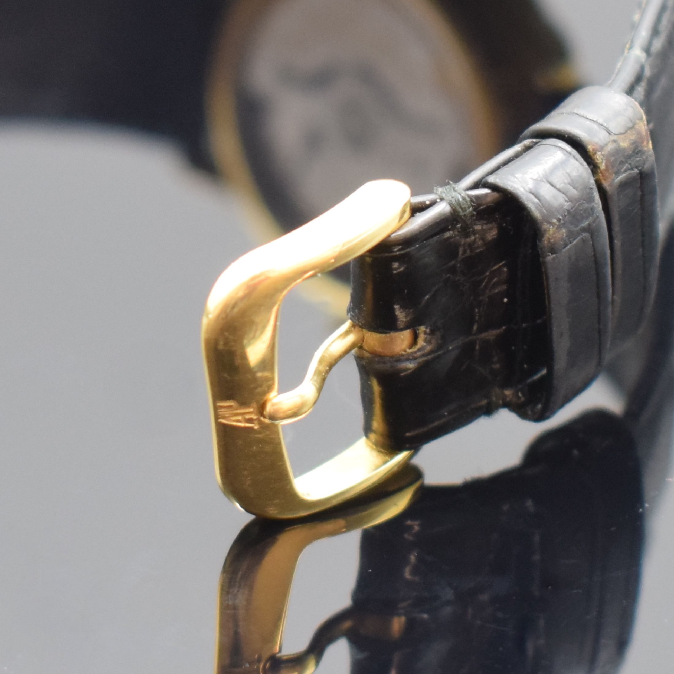 Detail b: AUDEMARS PIGUET seltene & außergewöhnliche Herrenarmbanduhr Star Wheel in GG 750/000, Automatik, Schweiz um 1995, beids. vergl. Geh., Boden & ...