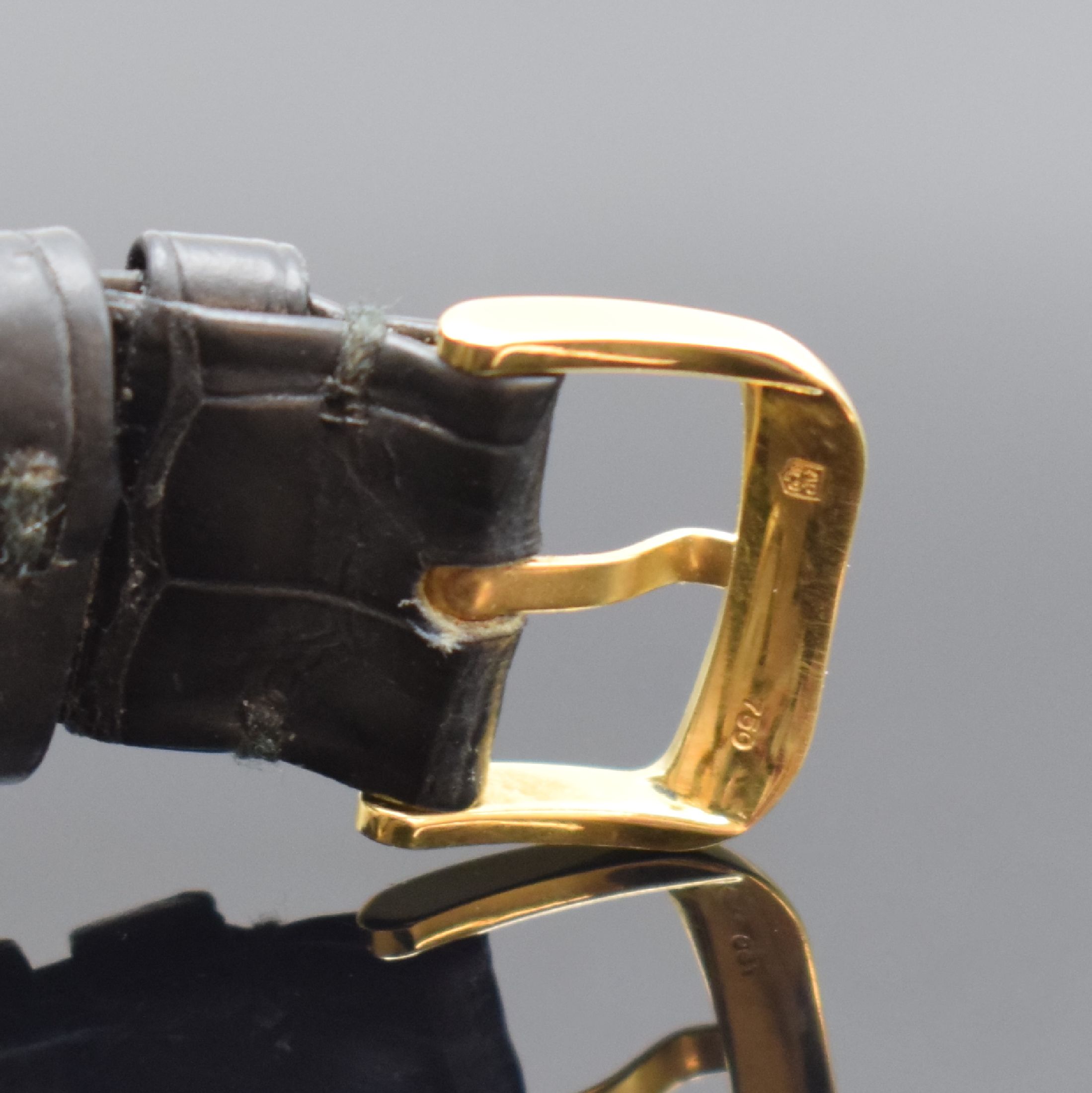 Detail d: AUDEMARS PIGUET seltene & außergewöhnliche Herrenarmbanduhr Star Wheel in GG 750/000, Automatik, Schweiz um 1995, beids. vergl. Geh., Boden & ...
